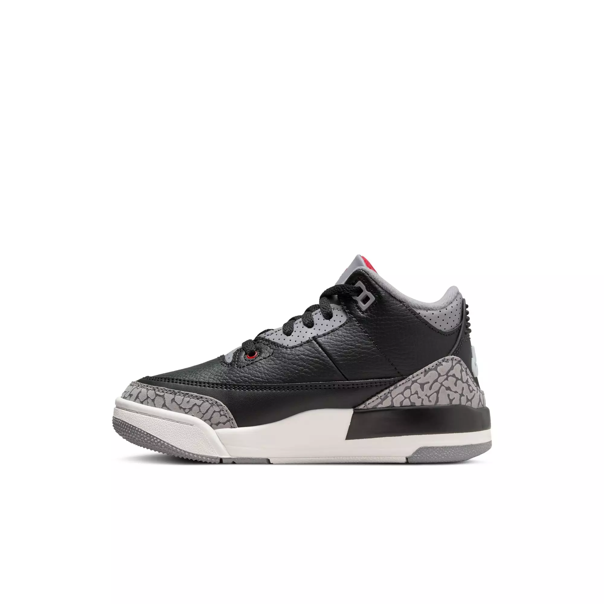 Jordan 3 Retro "Black Cement" Preschool Kids' Shoe - BLACK/FIRE RED/CEMENT GREY