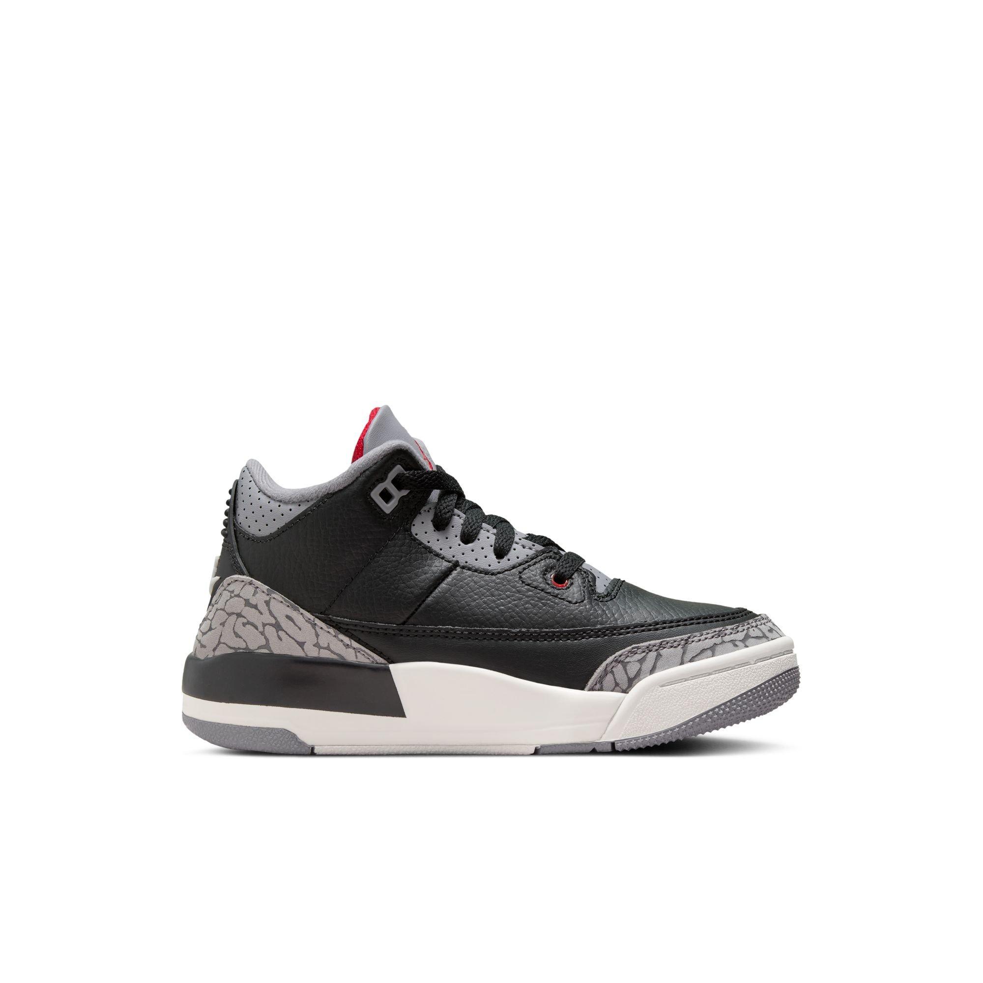 Jordan 3 Retro "Black Cement" Preschool Kids' Shoe - BLACK/FIRE RED/CEMENT GREY Thumbnail View 2