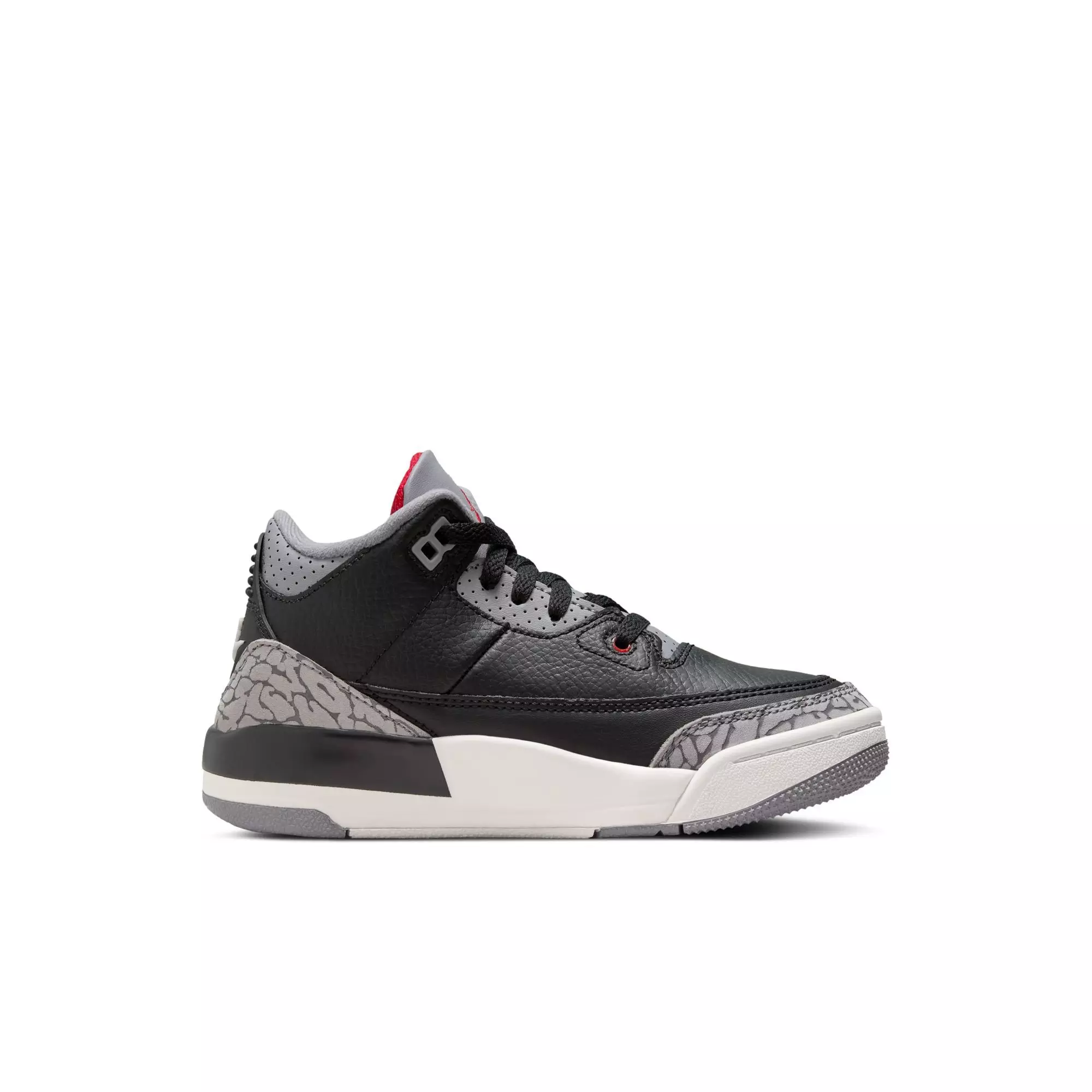 Jordan 3 Retro "Black Cement" Preschool Kids' Shoe - BLACK/FIRE RED/CEMENT GREY