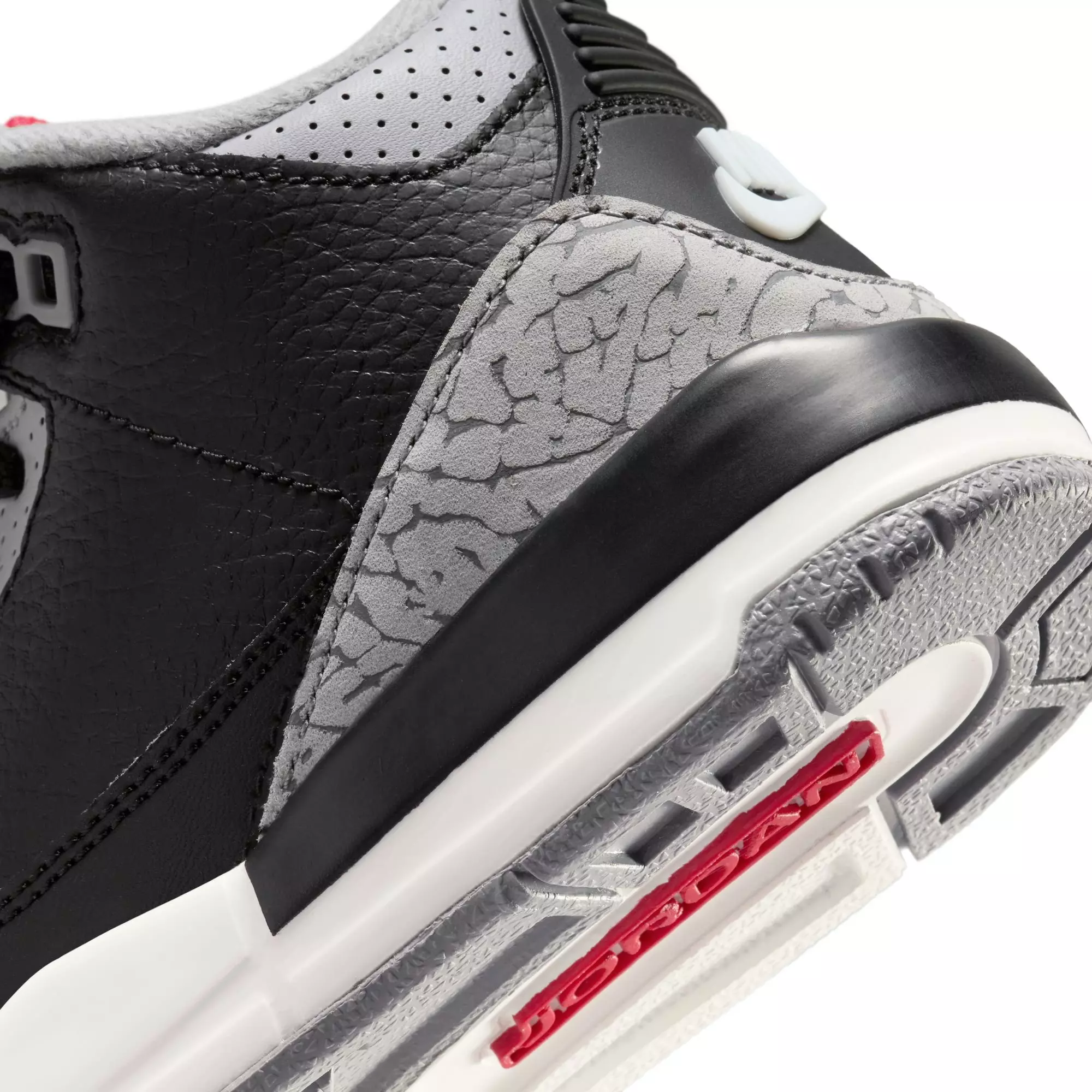 Jordan 3 Retro "Black Cement" Preschool Kids' Shoe - BLACK/FIRE RED/CEMENT GREY