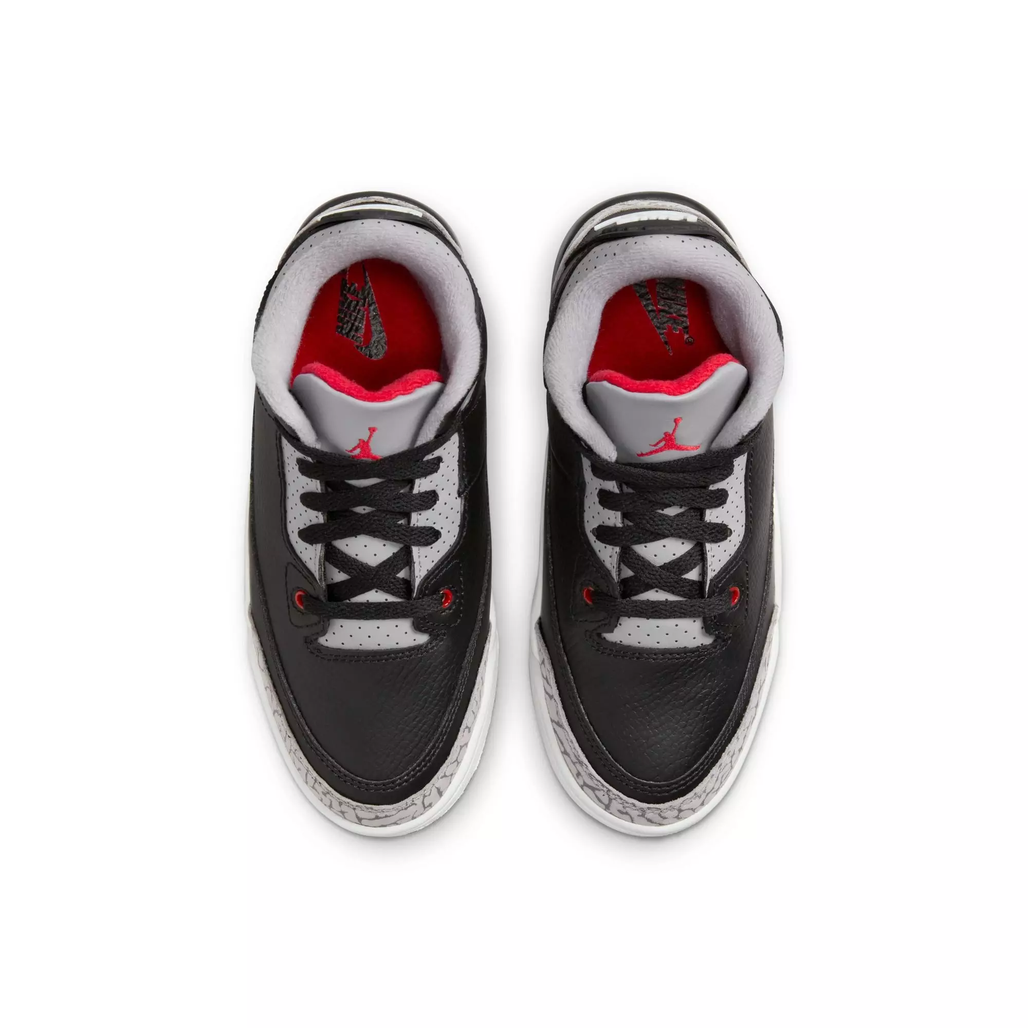 Jordan 3 Retro "Black Cement" Preschool Kids' Shoe - BLACK/FIRE RED/CEMENT GREY