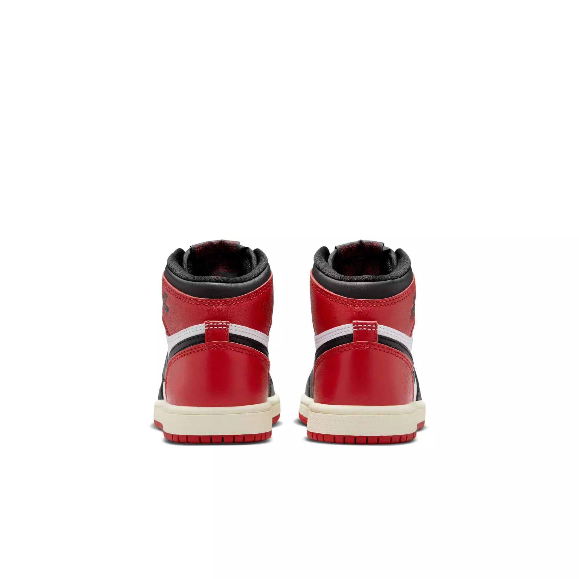 Jordan 1 Retro High OG "Black Toe" Preschool Kids' Shoe - WHITE/BLACK/VARSITY RED