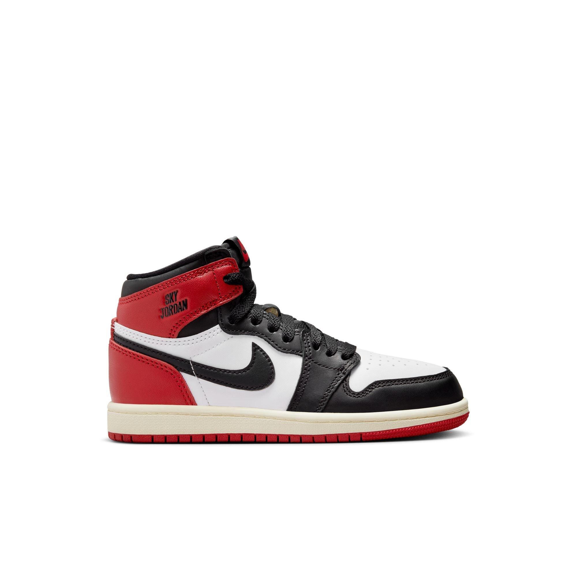 Jordan 1 Retro High OG "Black Toe" Preschool Kids' Shoe