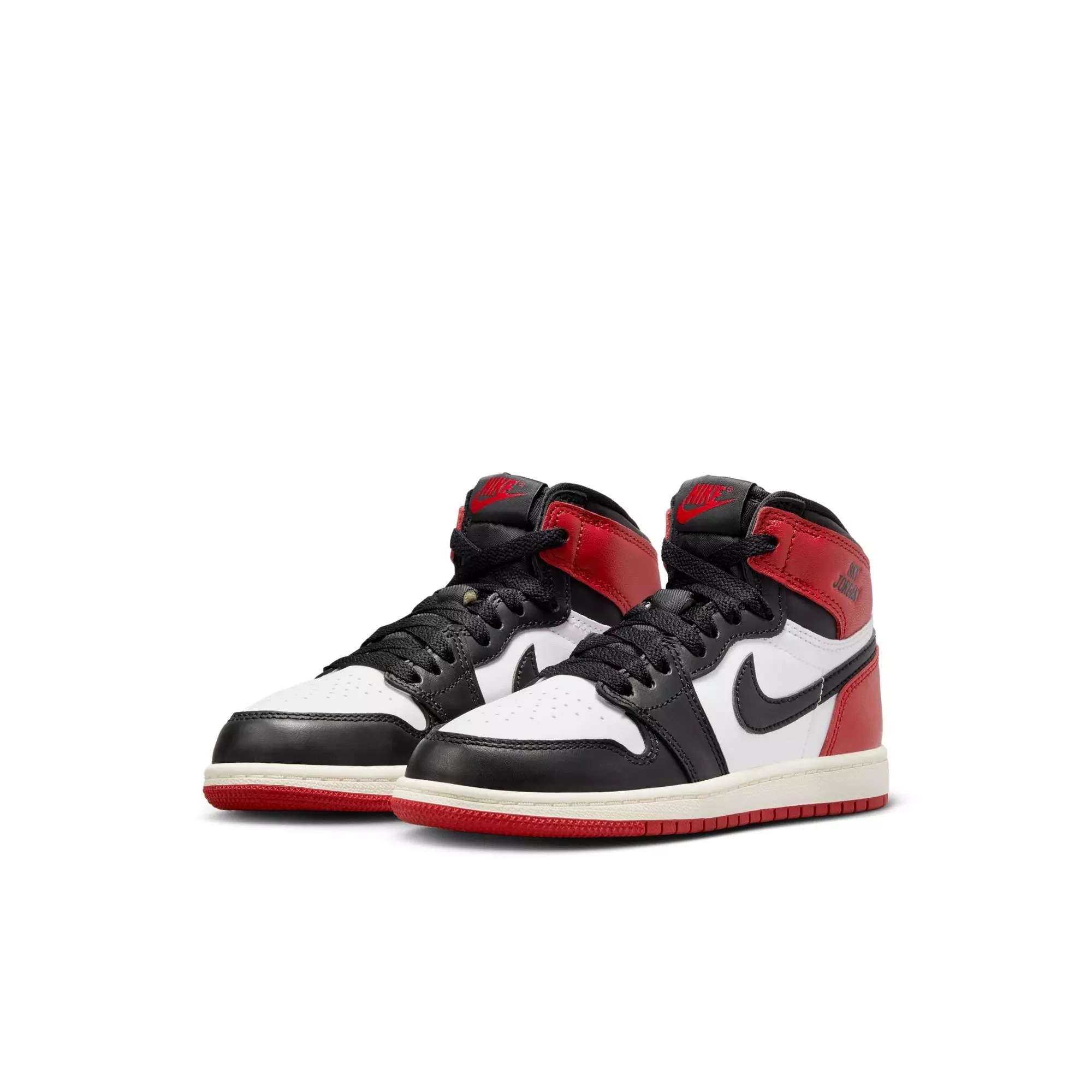 Jordan 1 Retro High OG "Black Toe" Preschool Kids' Shoe - WHITE/BLACK/VARSITY RED