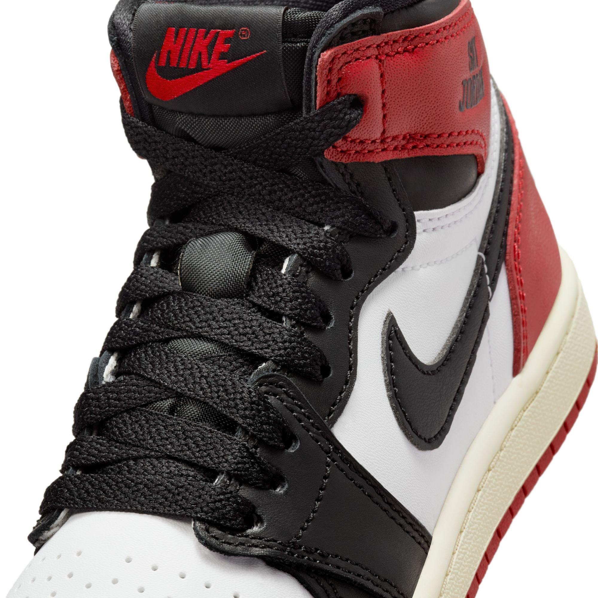 Jordan 1 Retro High OG "Black Toe" Preschool Kids' Shoe