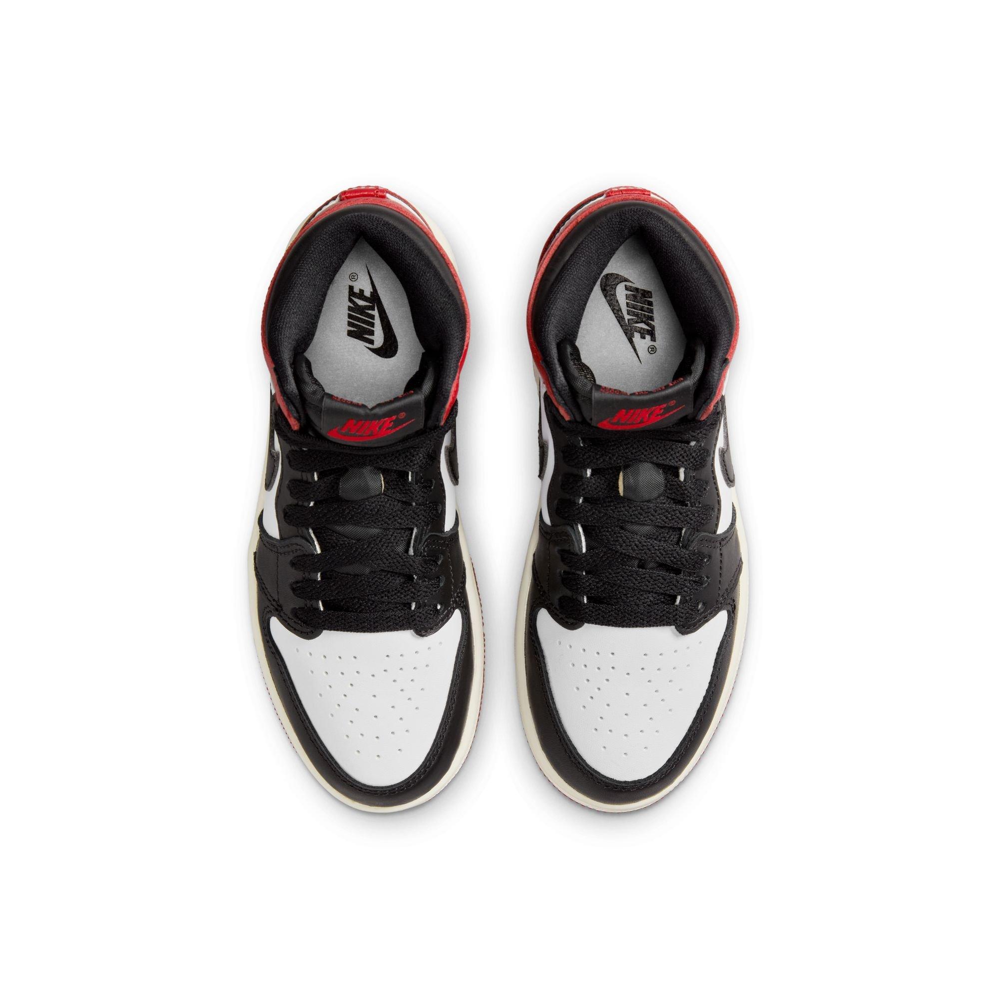 Jordan 1 Retro High OG "Black Toe" Preschool Kids' Shoe