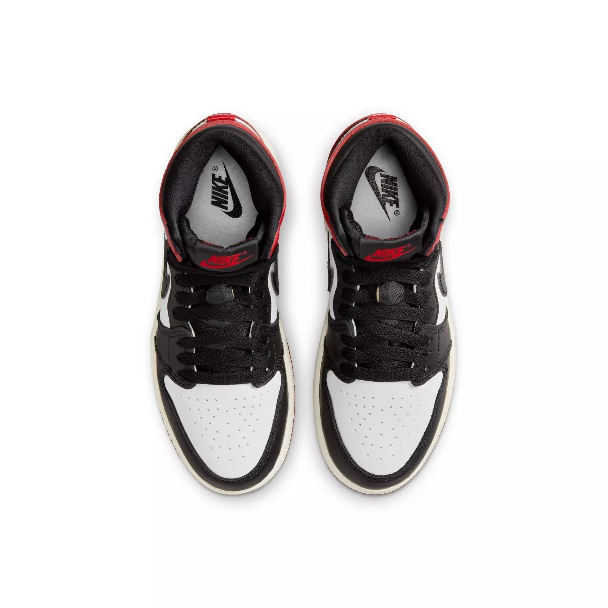 Jordan 1 Retro High OG "Black Toe" Preschool Kids' Shoe - WHITE/BLACK/VARSITY RED