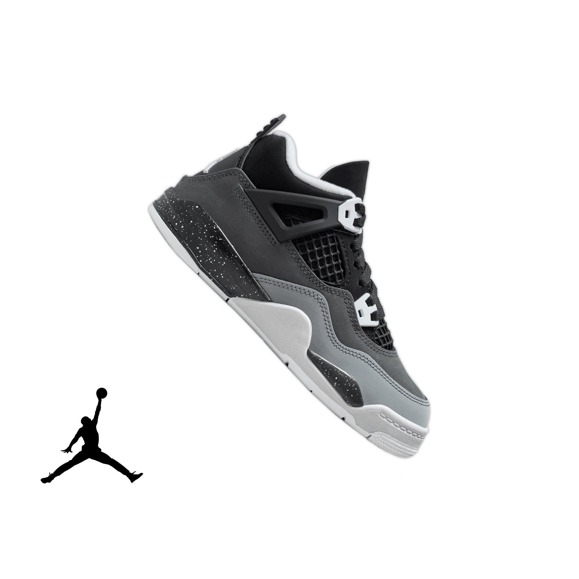 Jordan 4 Retro "Fear" Preschool Kids' Shoe - BLACK/WHITE/ANTHRACITE