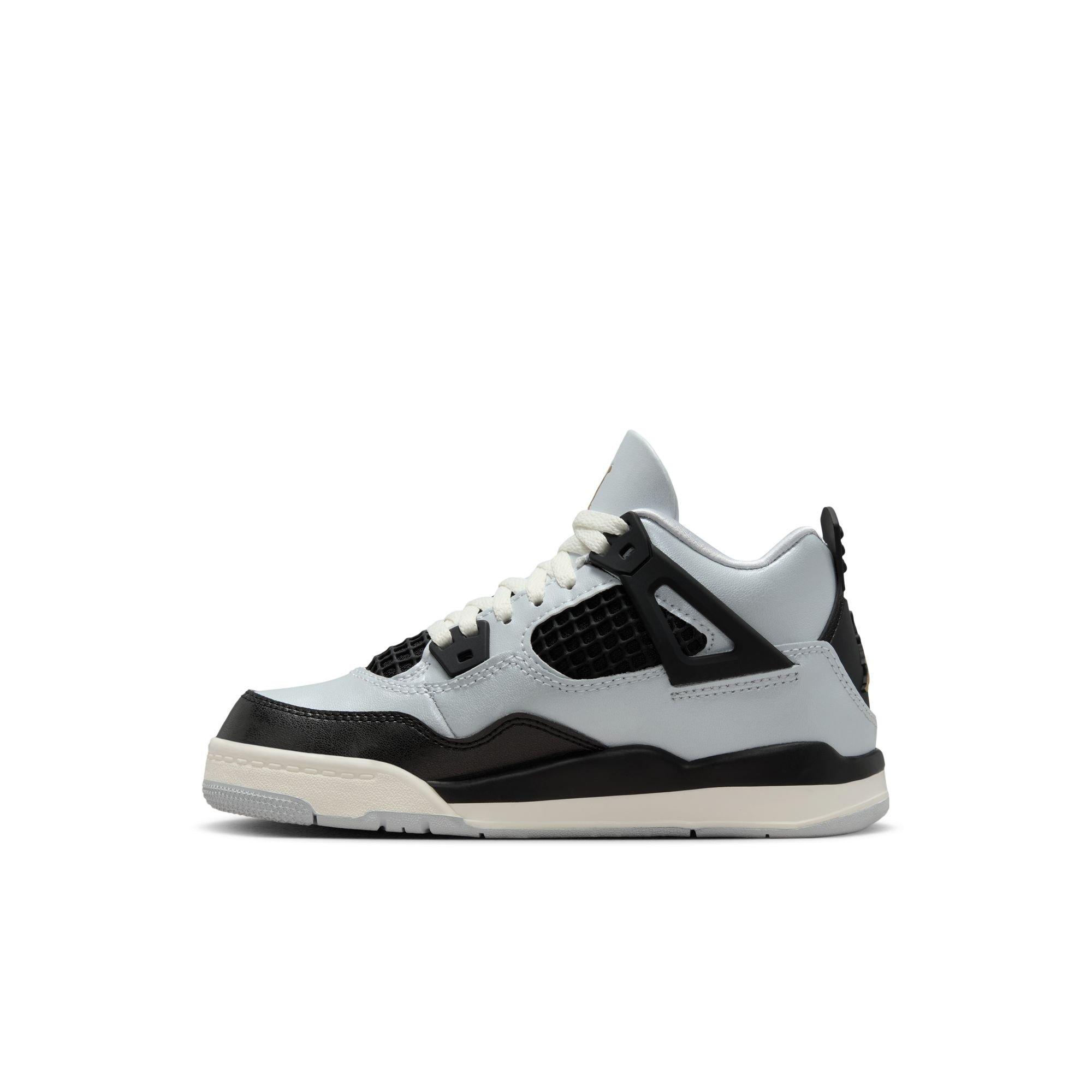 Jordan 4 Retro "Pure Platinum" Preschool Kids' Shoe