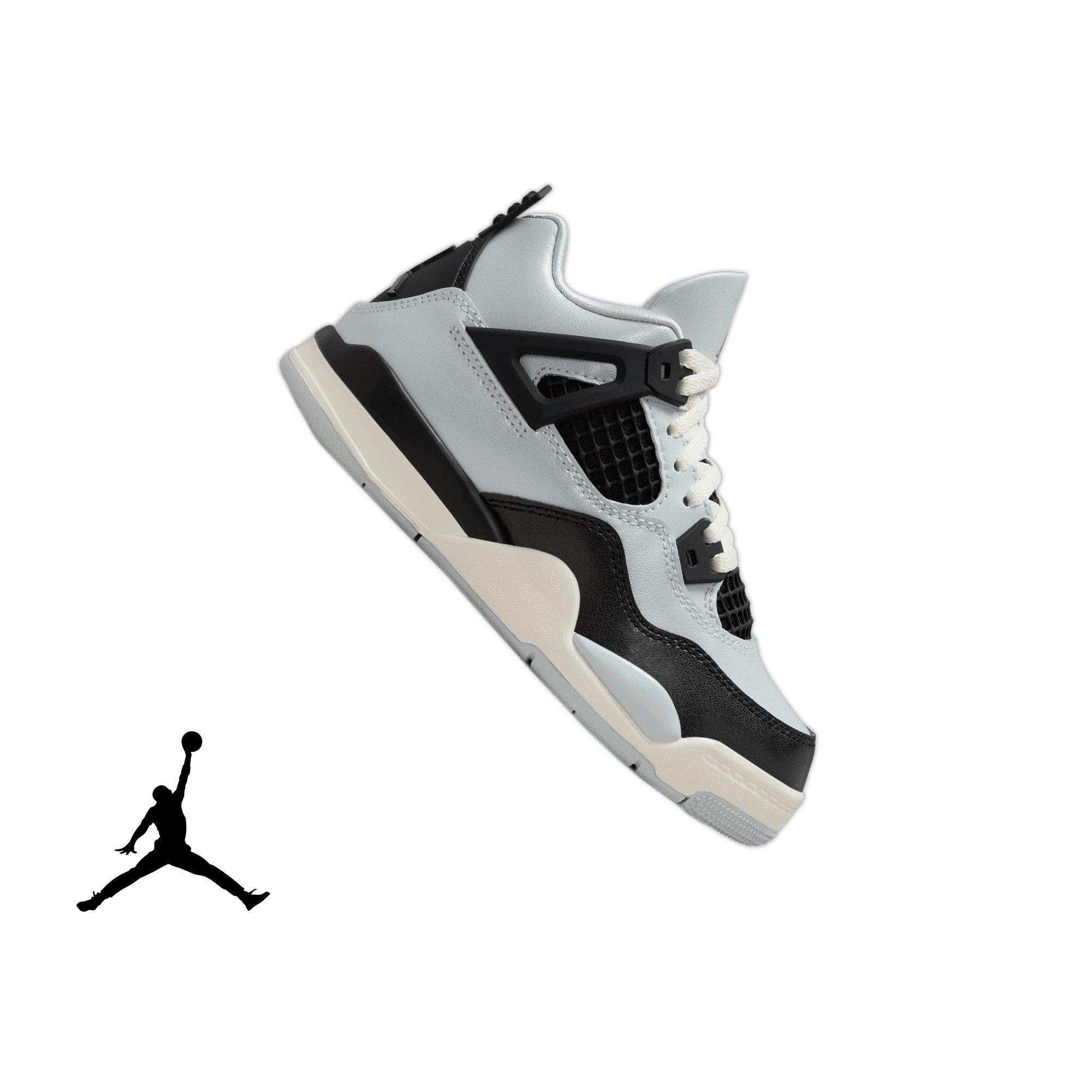 Jordan 4 Retro "Pure Platinum" Preschool Kids' Shoe - PURE PLATINUM/METALLIC GOLD/BLACK