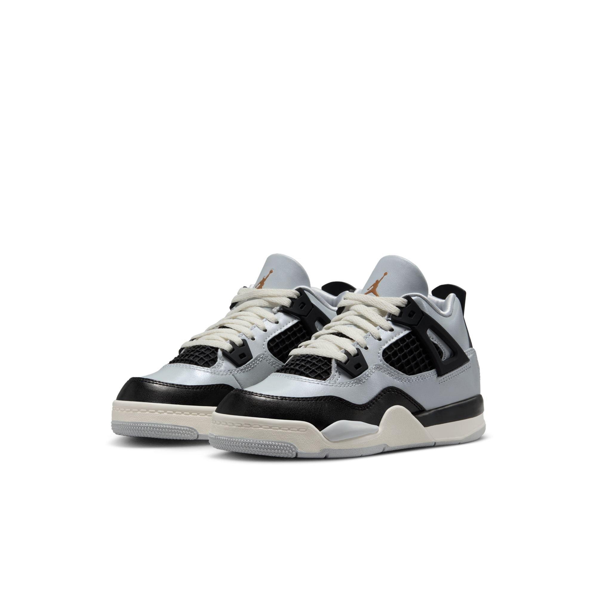 Jordan 4 Retro "Pure Platinum" Preschool Kids' Shoe