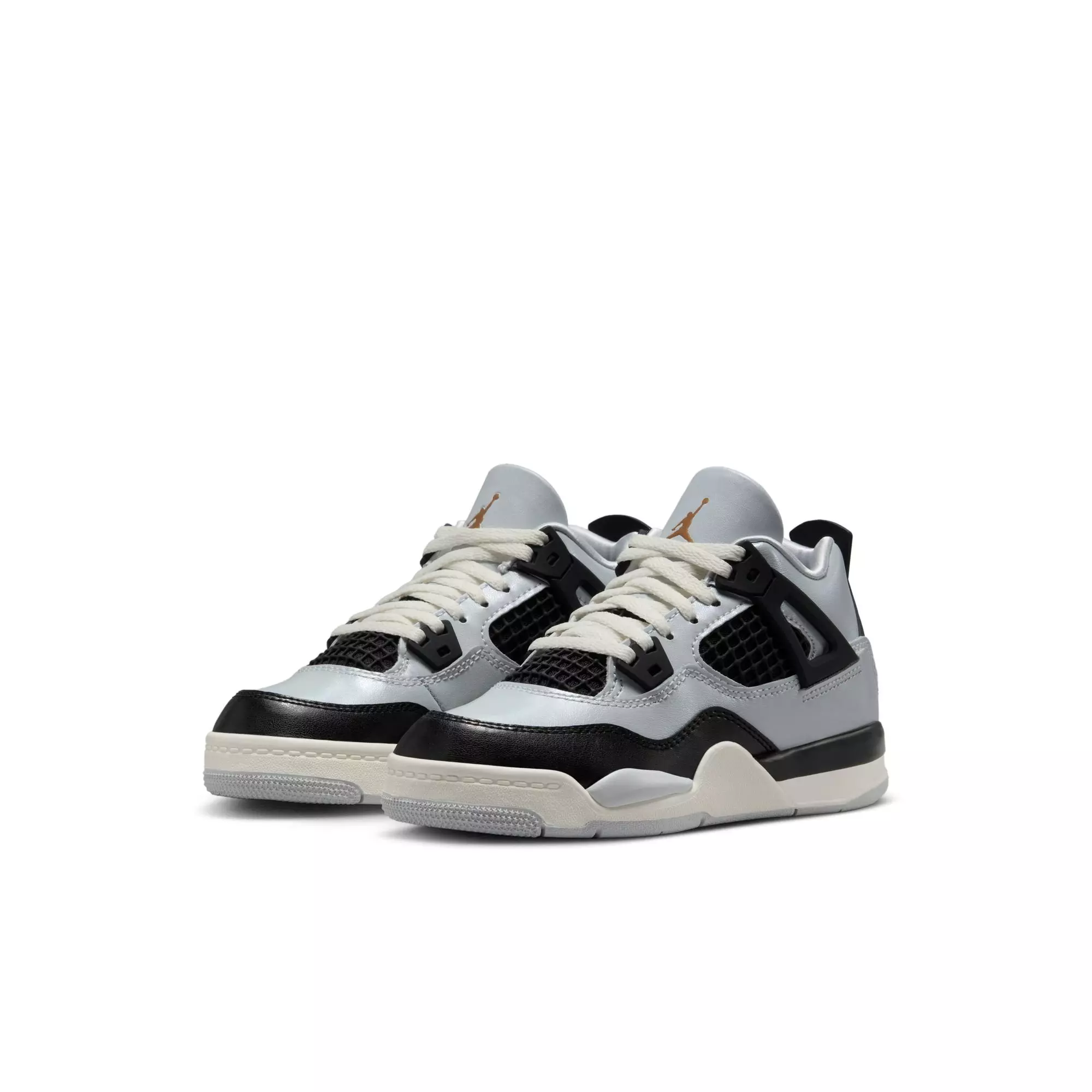 Jordan 4 Retro "Pure Platinum" Preschool Kids' Shoe - PURE PLATINUM/METALLIC GOLD/BLACK
