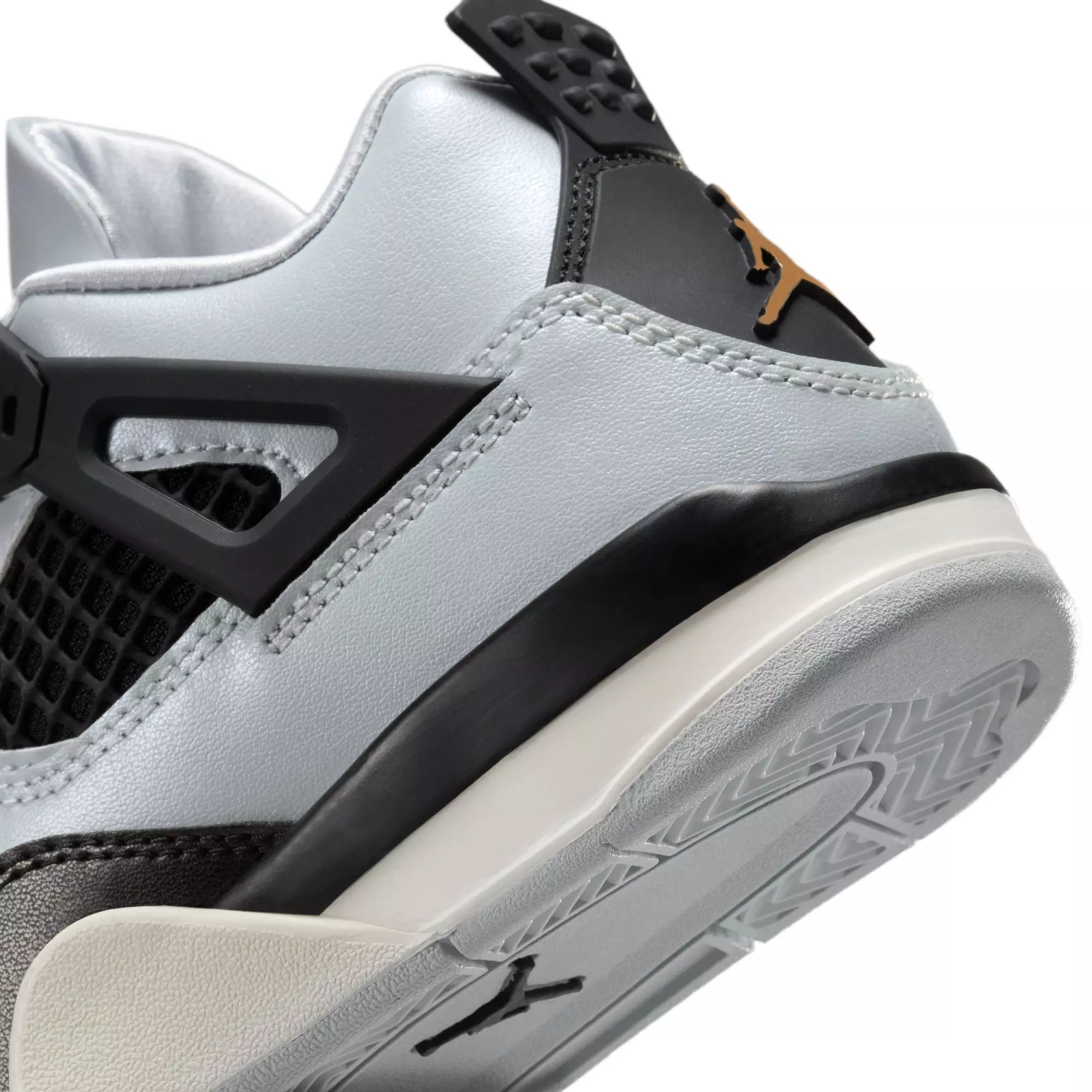 Jordan 4 Retro "Pure Platinum" Preschool Kids' Shoe - PURE PLATINUM/METALLIC GOLD/BLACK