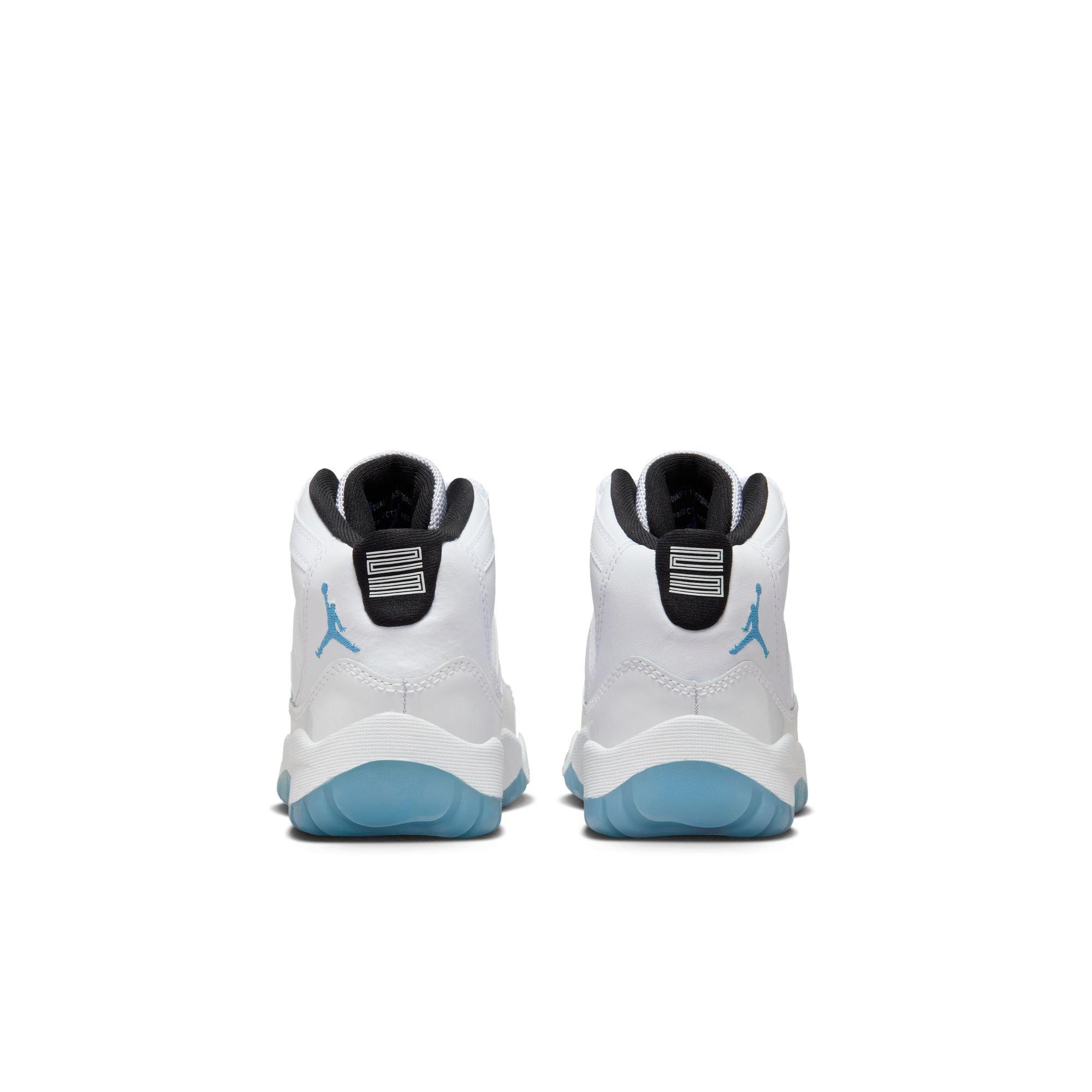 Jordan 11 Retro "Legend Blue" Preschool Kids' Shoe - WHITE/LEGEND BLUE/BLACK Thumbnail View 8