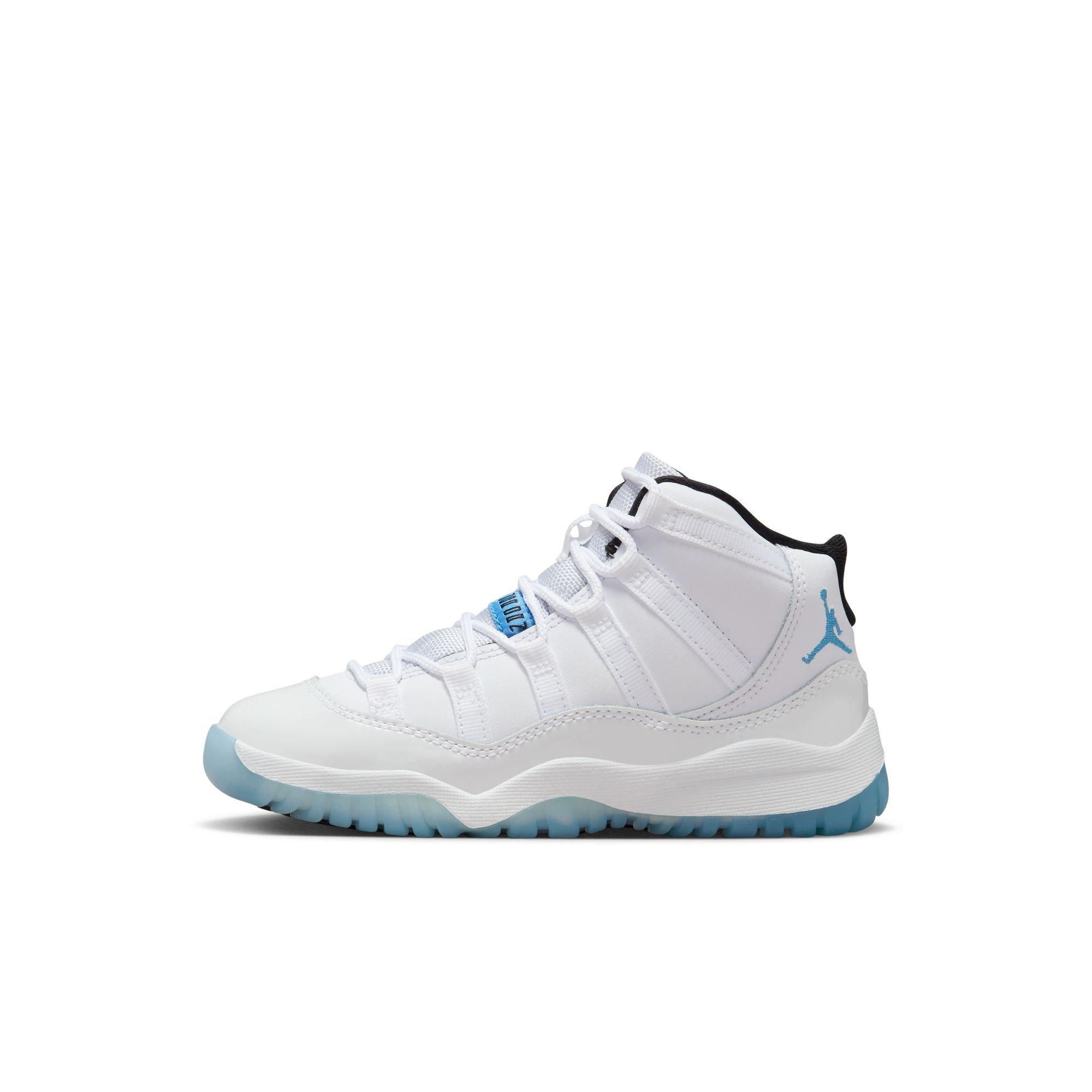 Jordan 11 Retro "Legend Blue" Preschool Kids' Shoe - WHITE/LEGEND BLUE/BLACK Thumbnail View 6