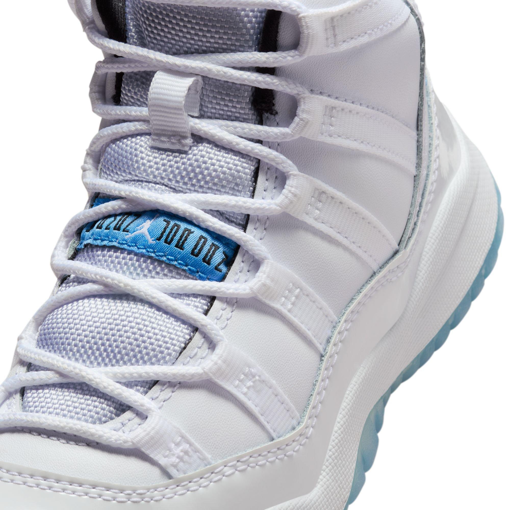 Jordan 11 Retro "Legend Blue" Preschool Kids' Shoe - WHITE/LEGEND BLUE/BLACK Thumbnail View 4
