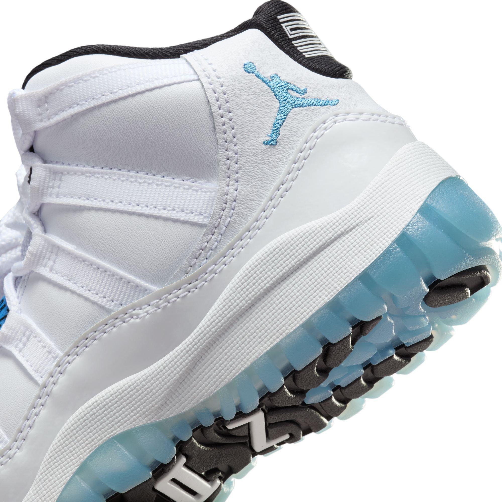 Jordan 11 Retro "Legend Blue" Preschool Kids' Shoe - WHITE/LEGEND BLUE/BLACK Thumbnail View 5