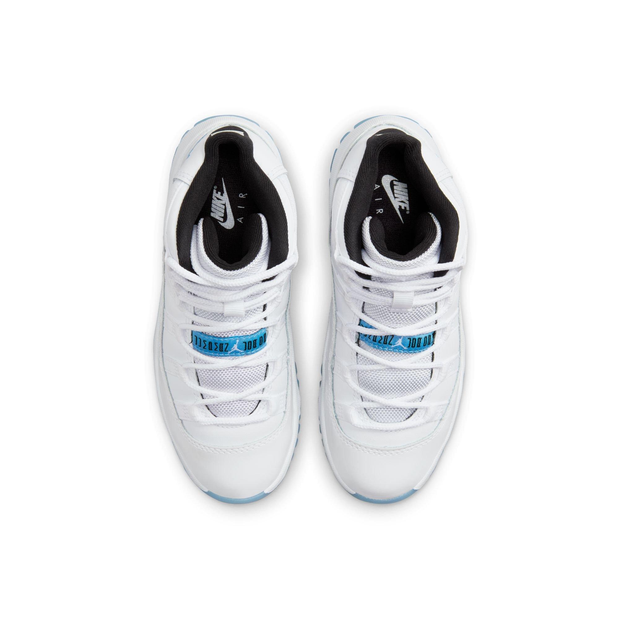 Jordan 11 Retro "Legend Blue" Preschool Kids' Shoe - WHITE/LEGEND BLUE/BLACK Thumbnail View 9
