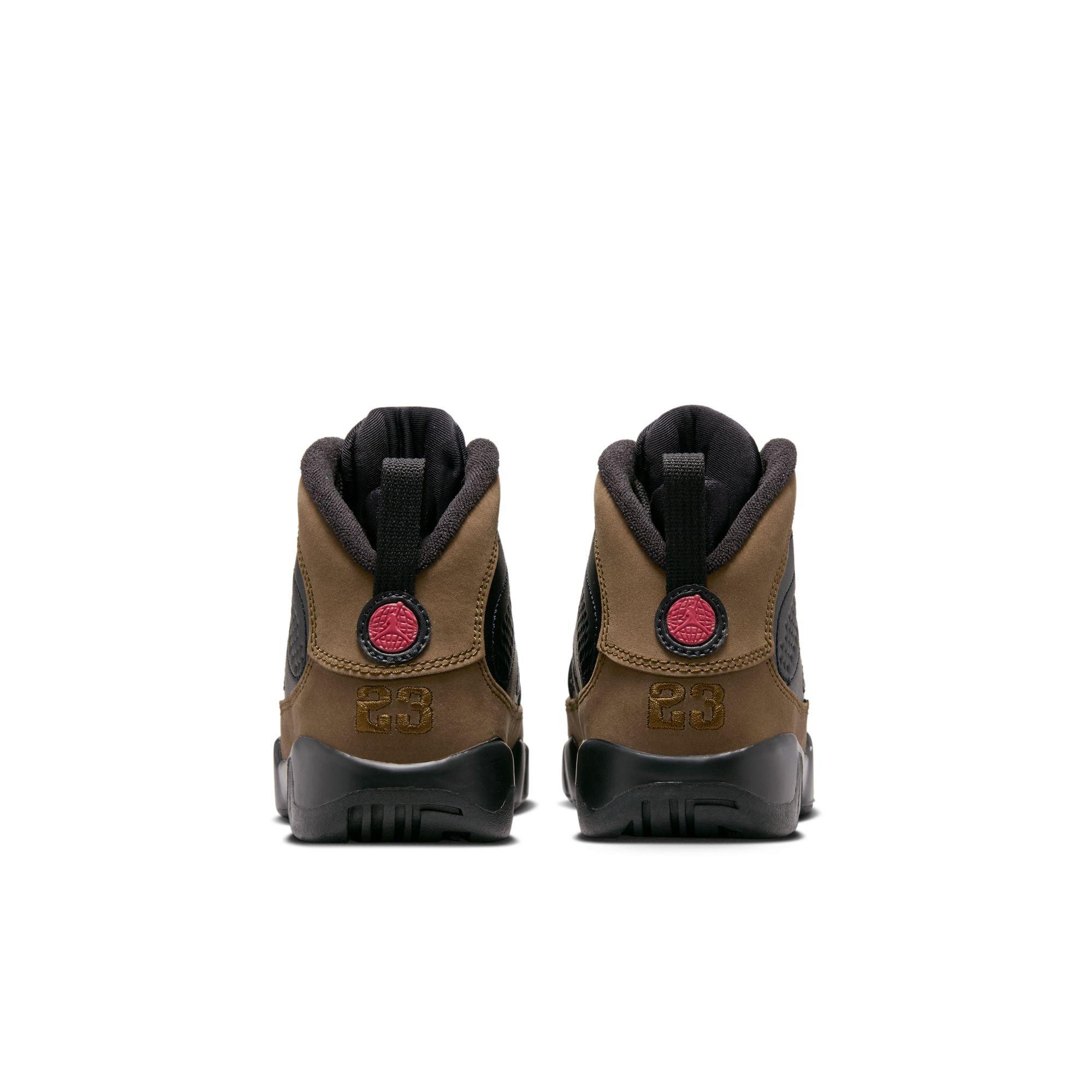 Jordan 9 Retro "Olive" Preschool Kids' Shoe