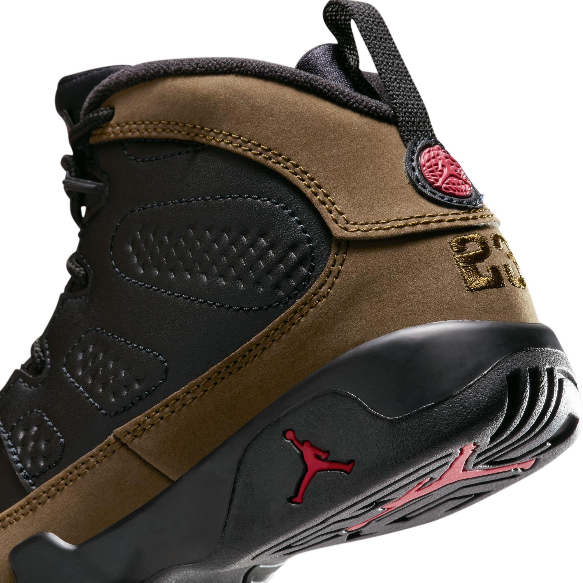 Jordan 9 Retro "Olive" Preschool Kids' Shoe