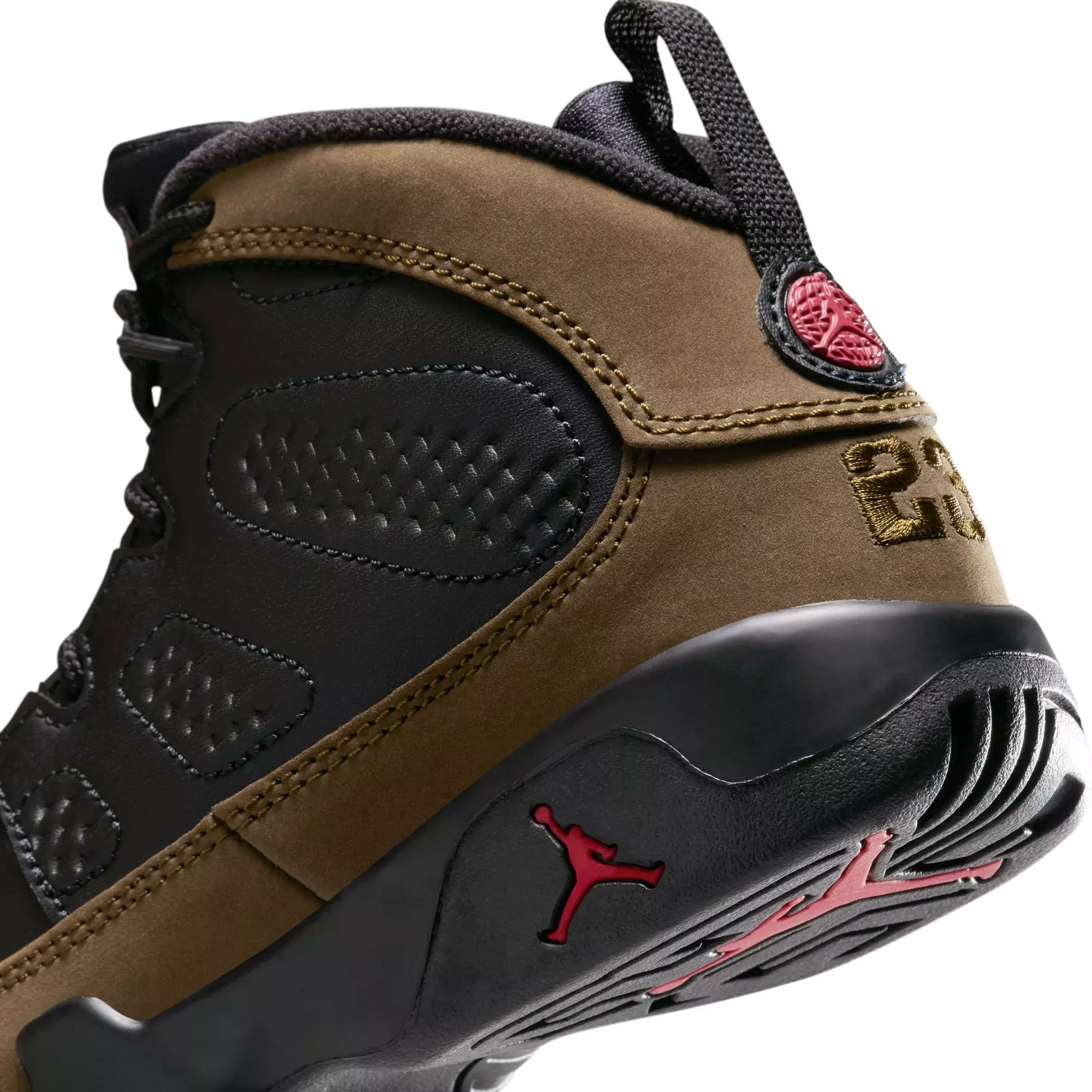 Jordan 9 Retro "Olive" Preschool Kids' Shoe - BLACK/TRUE RED/LIGHT OLIVE