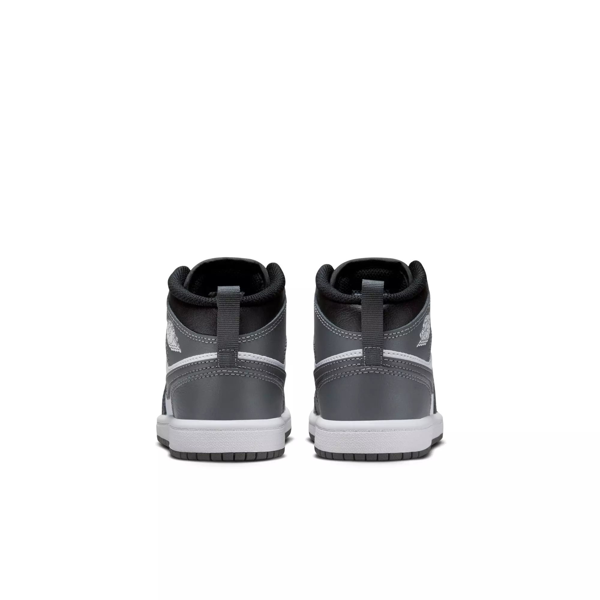 Jordan 1 Mid "Black/Iron Grey/White" Preschool Boys' Shoe - BLACK/GREY/WHITE
