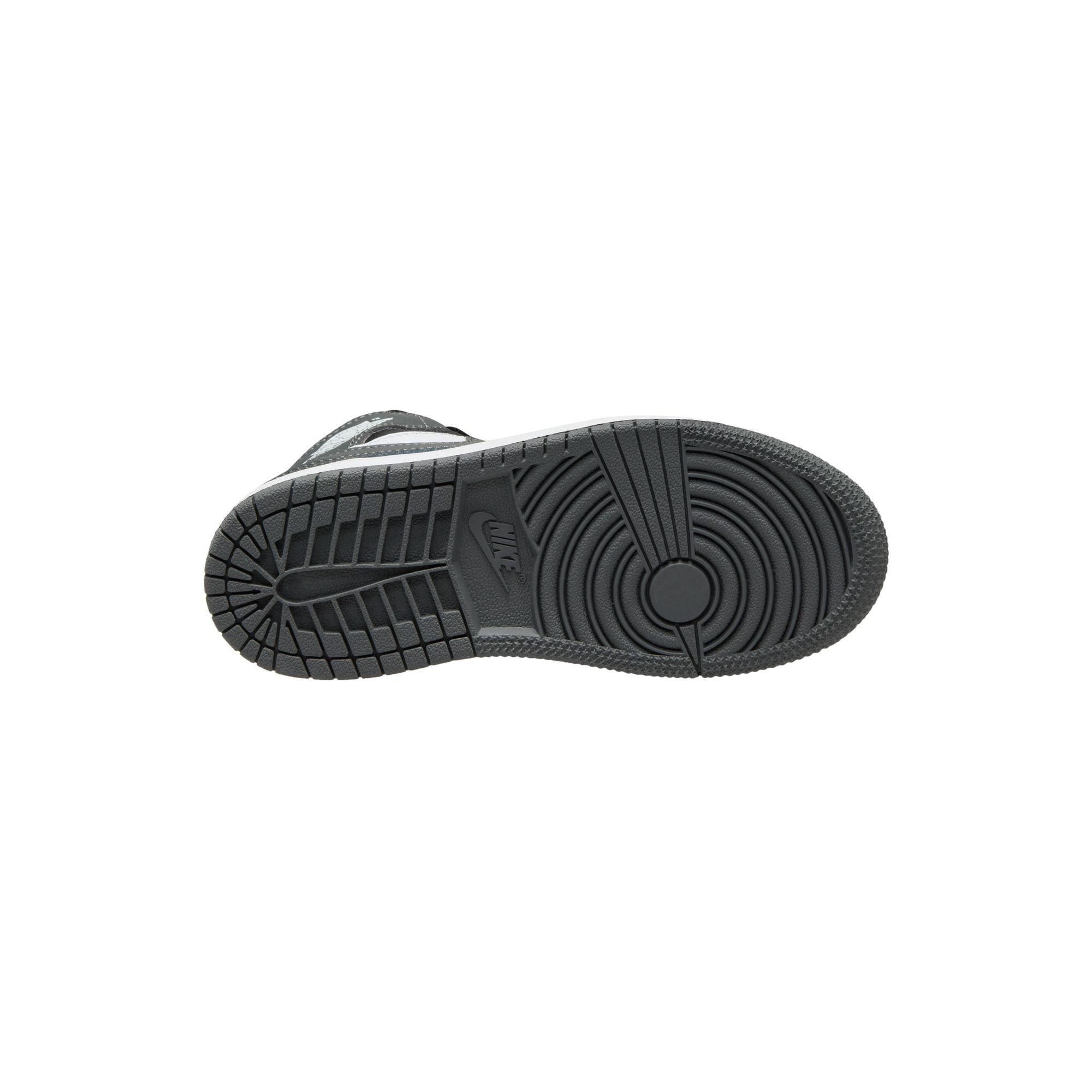 Jordan 1 Mid Preschool Boys' "Black/Iron Grey/White" Shoe