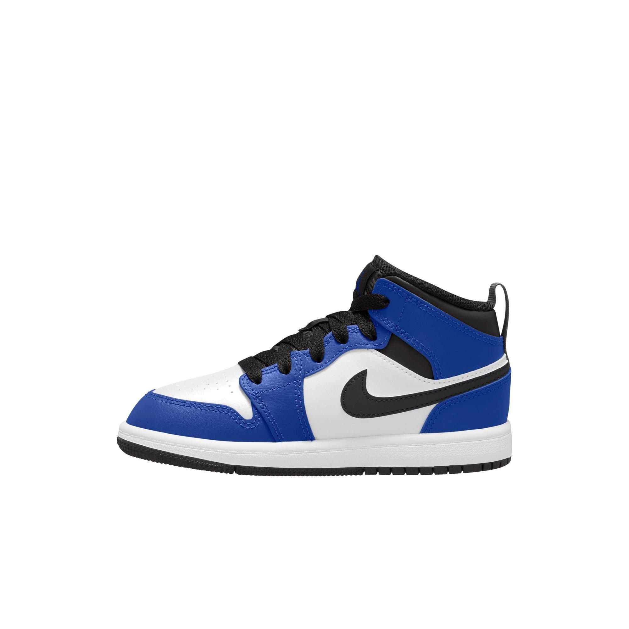 Jordan 1 Mid "Game Royal/Black/White" Preschool Boys' Shoe - ROYAL/WHITE/BLACK Thumbnail View 2