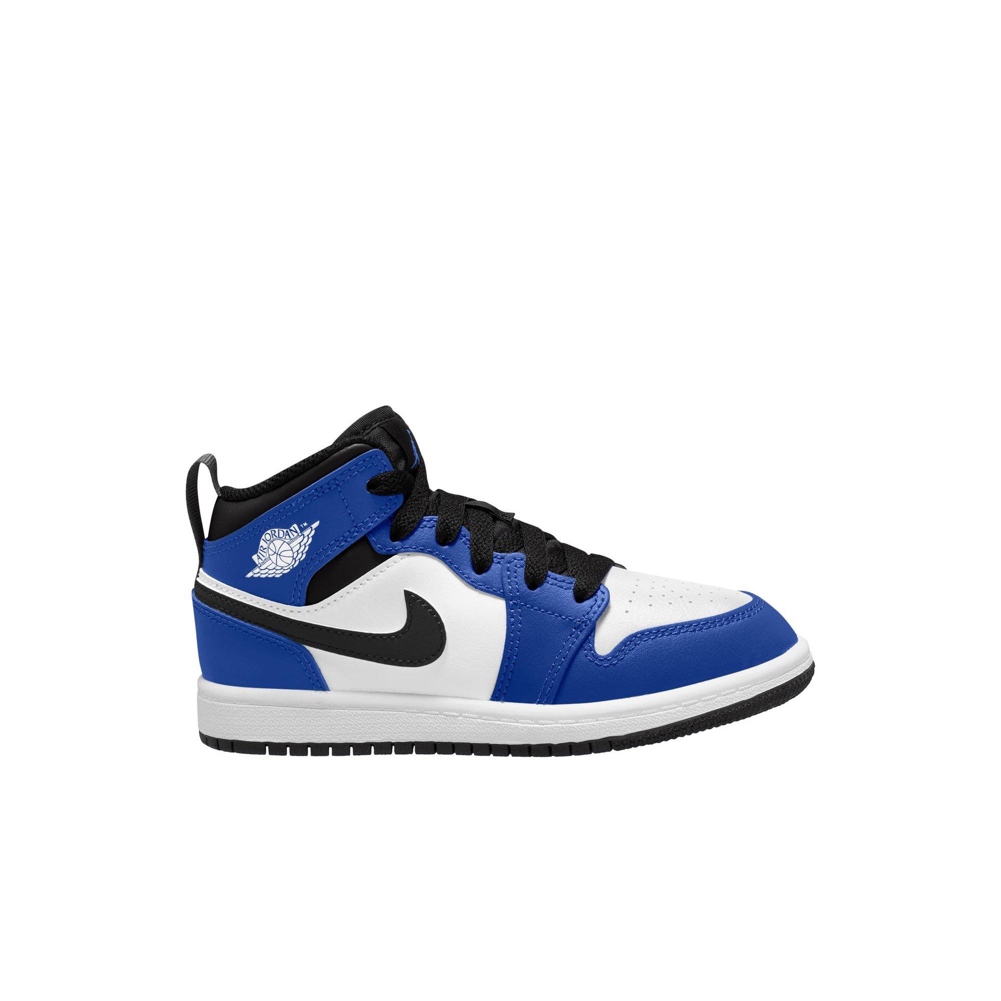 Jordan 1 Mid "Game Royal/Black/White" Preschool Boys' Shoe - ROYAL/WHITE/BLACK Thumbnail View 1