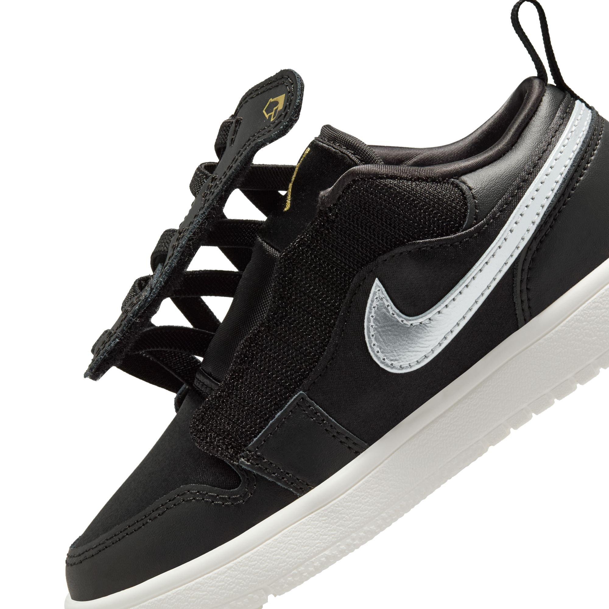 Jordan 1 Low Alt SE Preschool Boys' "Black/Metallic Silver/Sail/Metallic Gold" Shoe