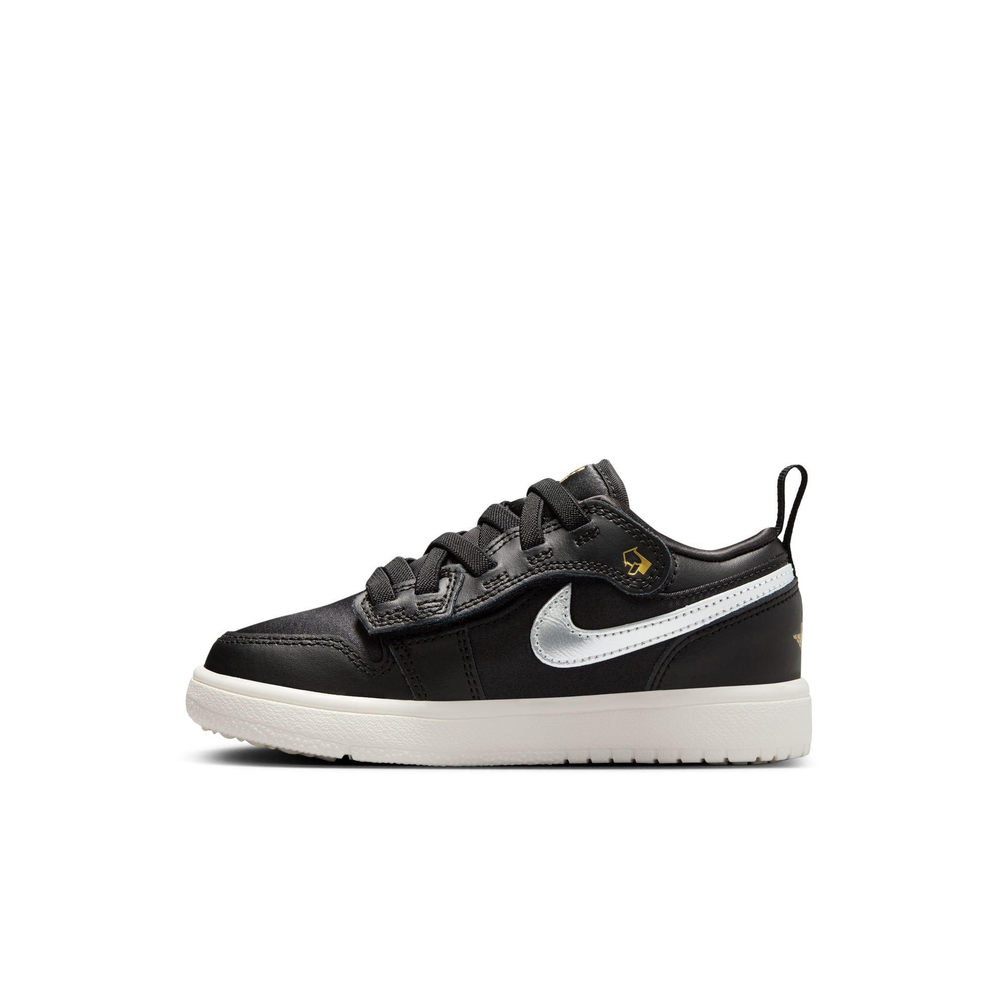 Jordan 1 Low Alt SE Preschool Boys' "Black/Metallic Silver/Sail/Metallic Gold" Shoe