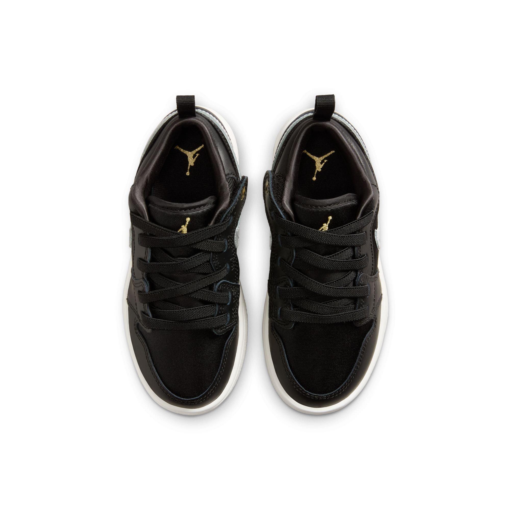 Jordan 1 Low Alt SE Preschool Boys' "Black/Metallic Silver/Sail/Metallic Gold" Shoe