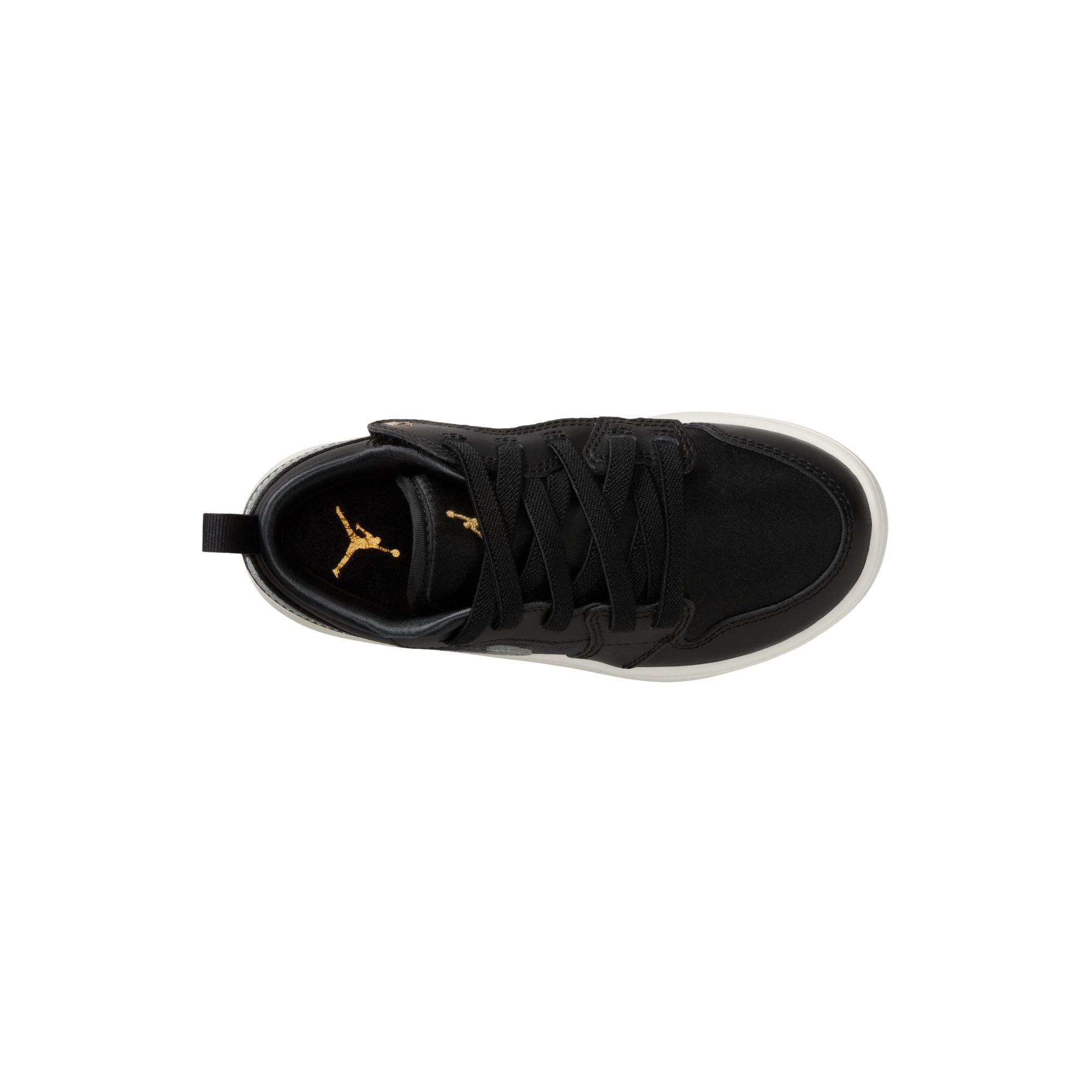 Jordan 1 Low Alt SE Preschool Boys' "Black/Metallic Silver/Sail/Metallic Gold" Shoe