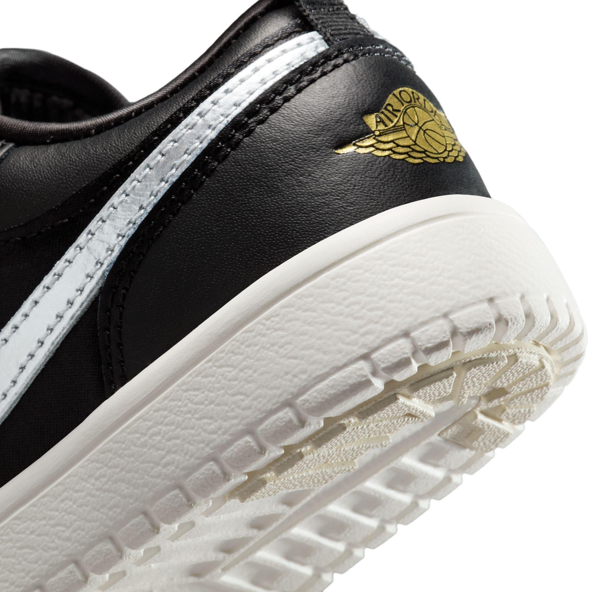 Jordan 1 Low Alt SE Preschool Boys' "Black/Metallic Silver/Sail/Metallic Gold" Shoe