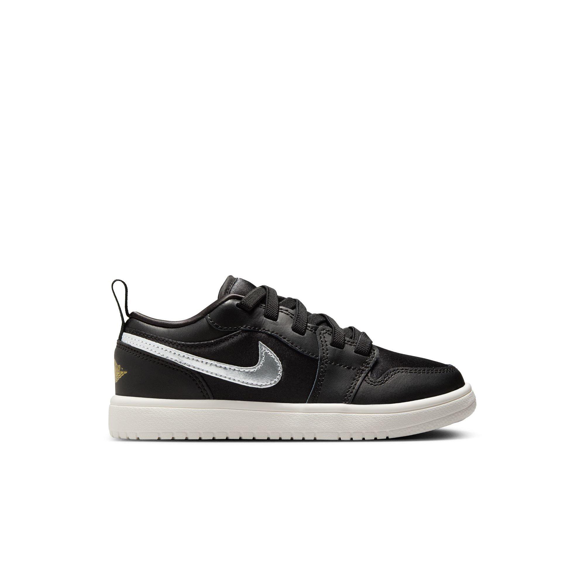 Jordan 1 Low Alt SE "Black/Metallic Silver/Sail/Metallic Gold" Preschool Boys' Shoe