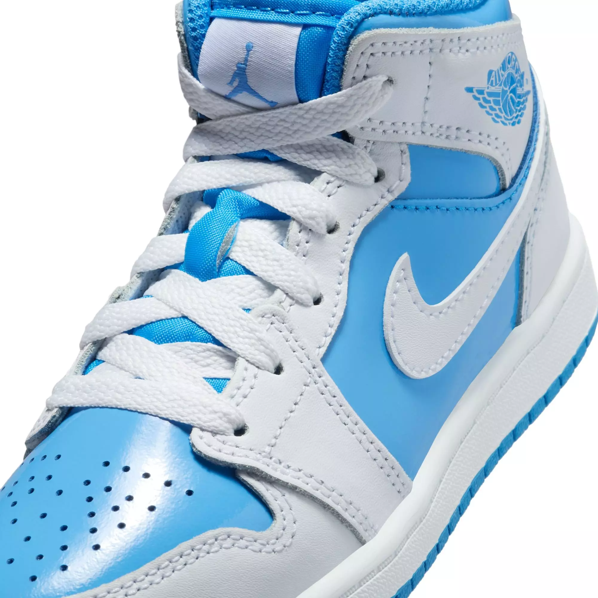 Jordan 1 Mid SE "White/Legend Blue" Preschool Boys' Shoe - WHITE/BLUE