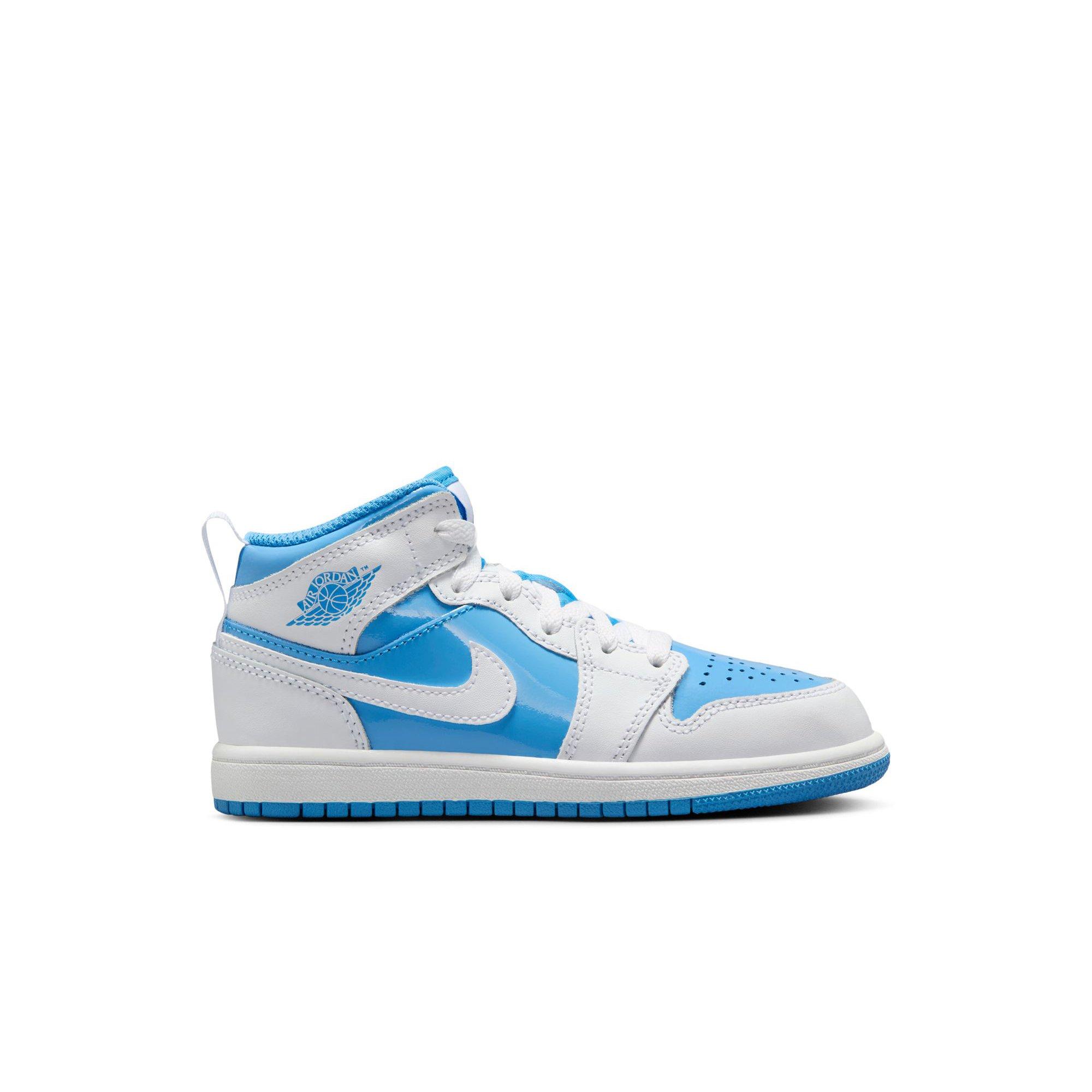 White/Legend Blue Jordan Mid SE Boys Shoe Hibbett