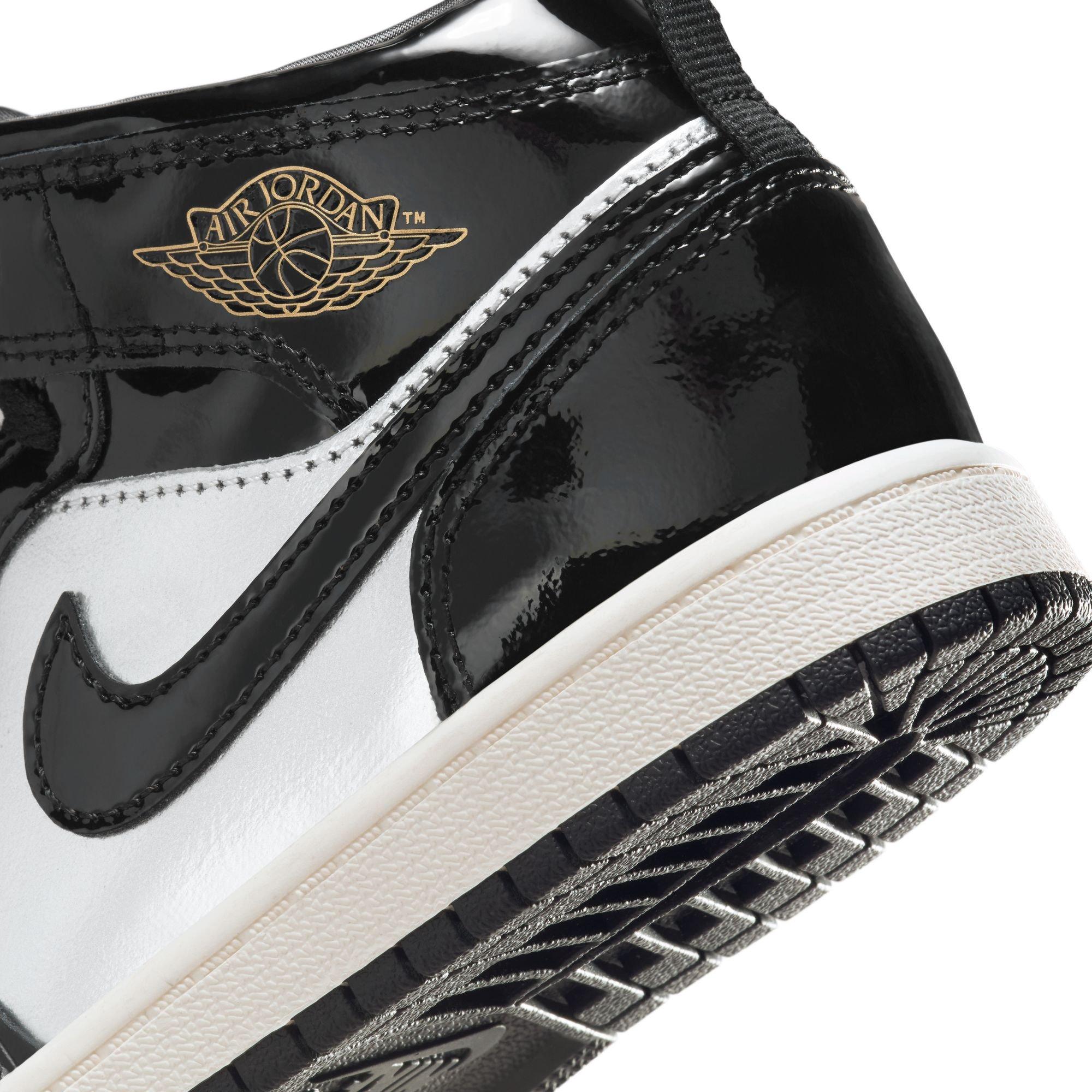Jordan 1 Mid SE Preschool Boys' "Black/Metallic Gold/Metallic Silver" Shoe