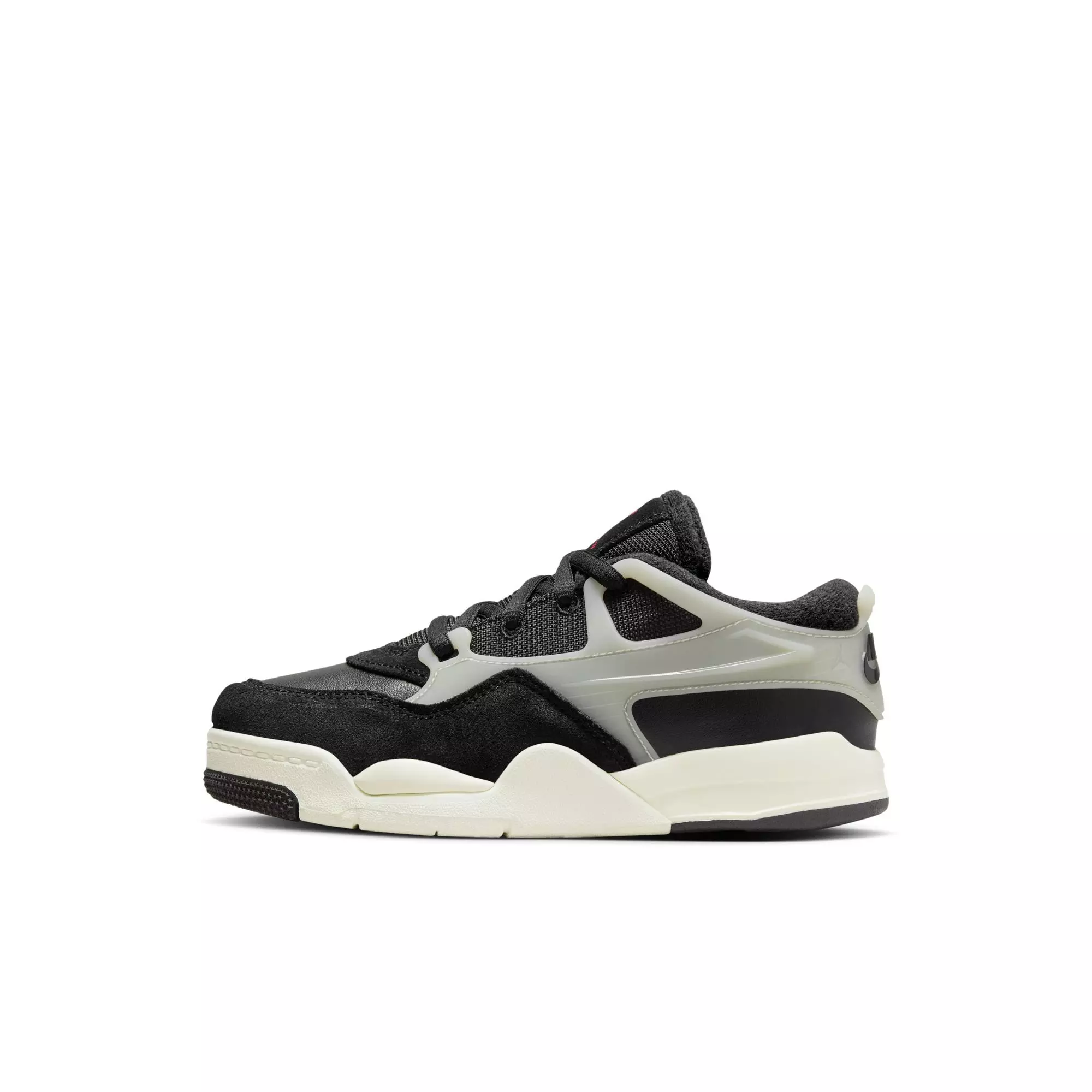 Jordan 4 RM "Black/Gym Red/Sail/Coconut Milk" Preschool Boys' Shoe - BLACK/TAN