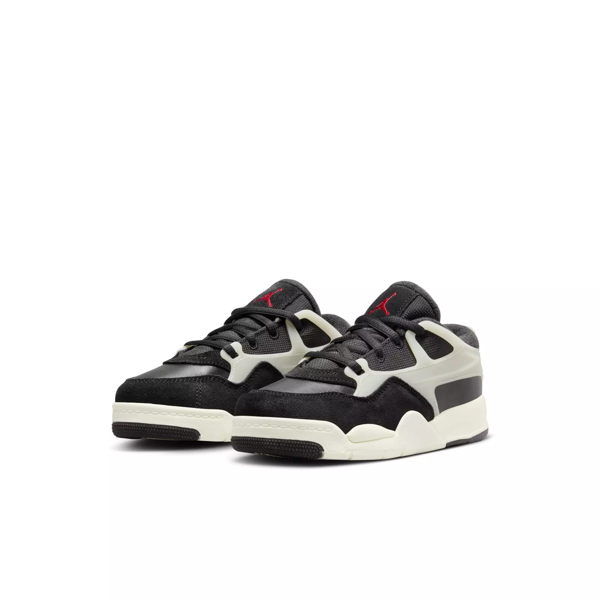Jordan 4 RM "Black/Gym Red/Sail/Coconut Milk" Preschool Boys' Shoe - BLACK/TAN