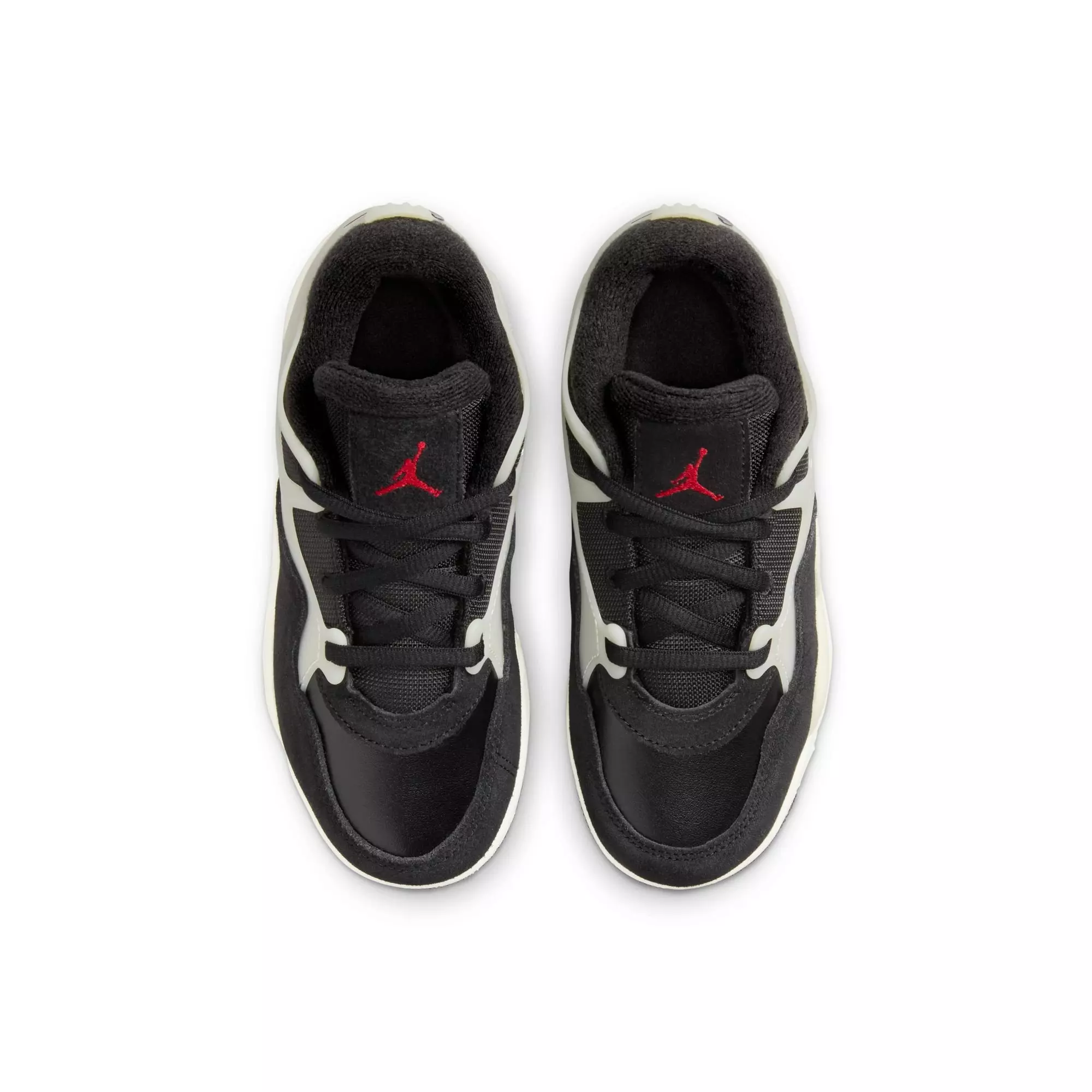 Jordan 4 RM "Black/Gym Red/Sail/Coconut Milk" Preschool Boys' Shoe - BLACK/TAN