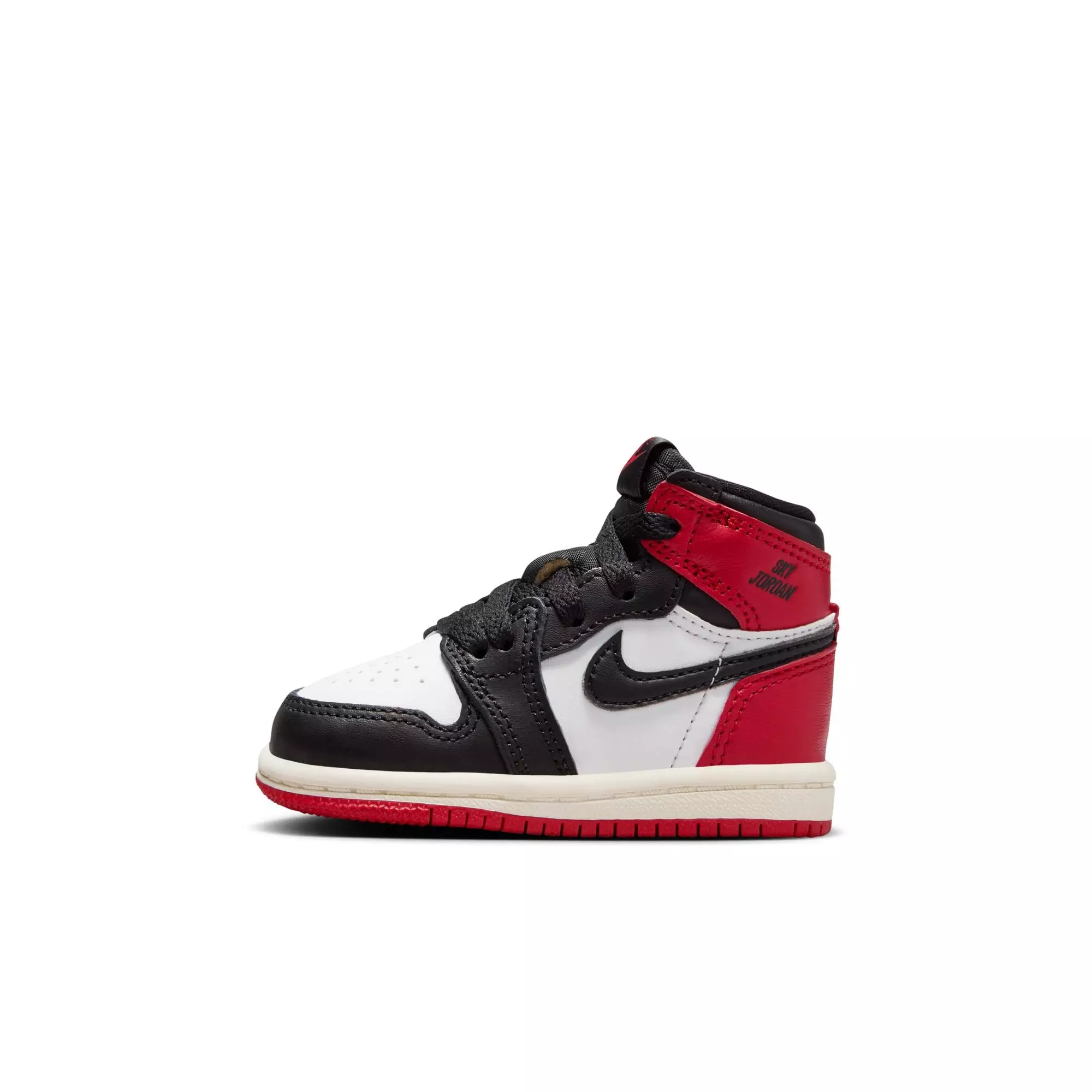 Jordan 1 Retro High OG "Black Toe" Toddler Kids' Shoe - WHITE/BLACK/VARSITY RED