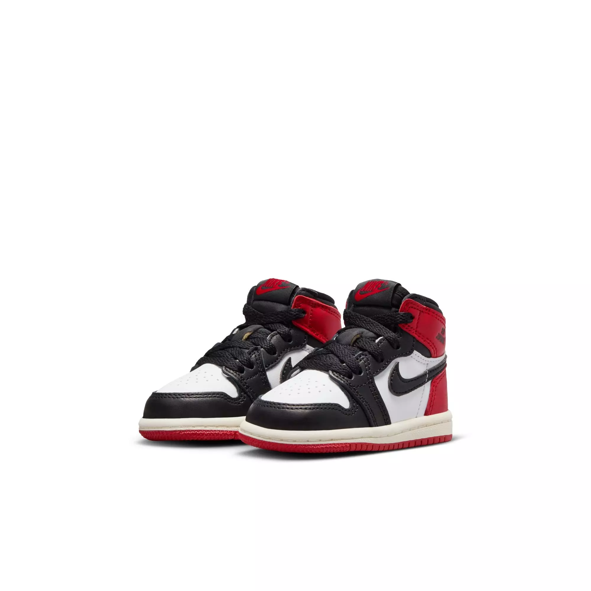 Jordan 1 Retro High OG "Black Toe" Toddler Kids' Shoe - WHITE/BLACK/VARSITY RED