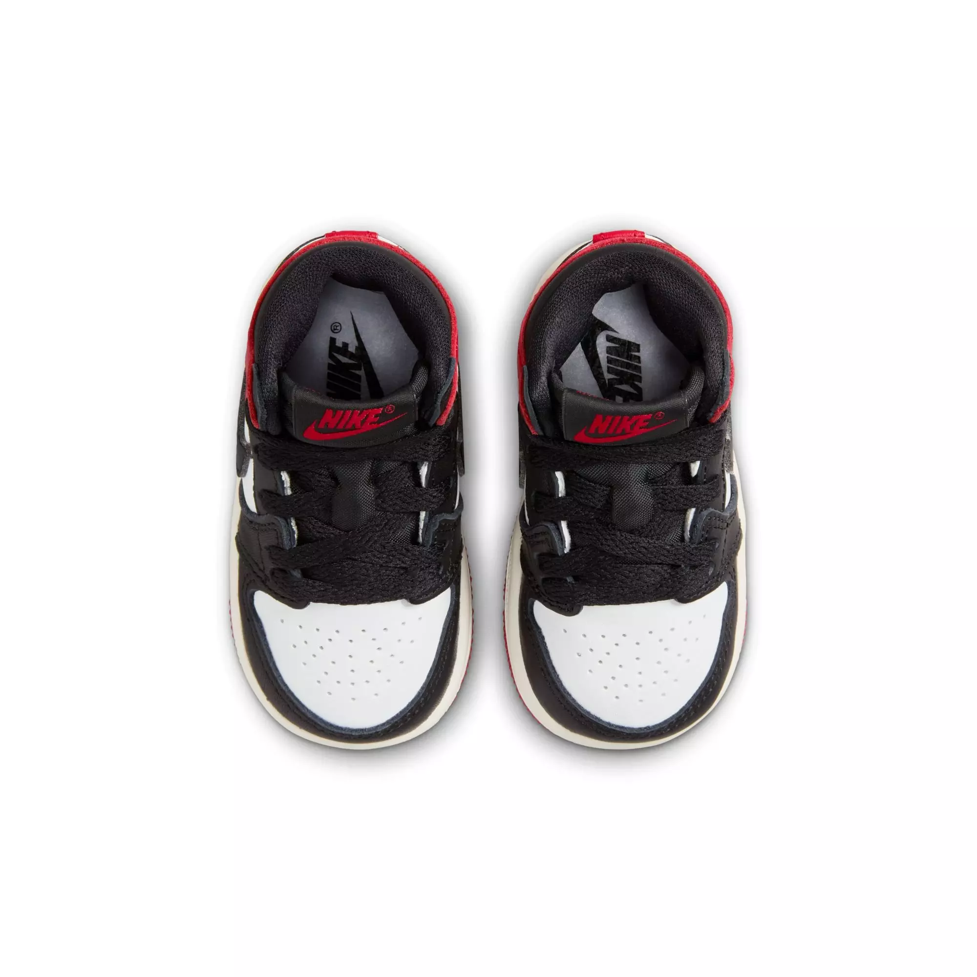 Jordan 1 Retro High OG "Black Toe" Toddler Kids' Shoe - WHITE/BLACK/VARSITY RED