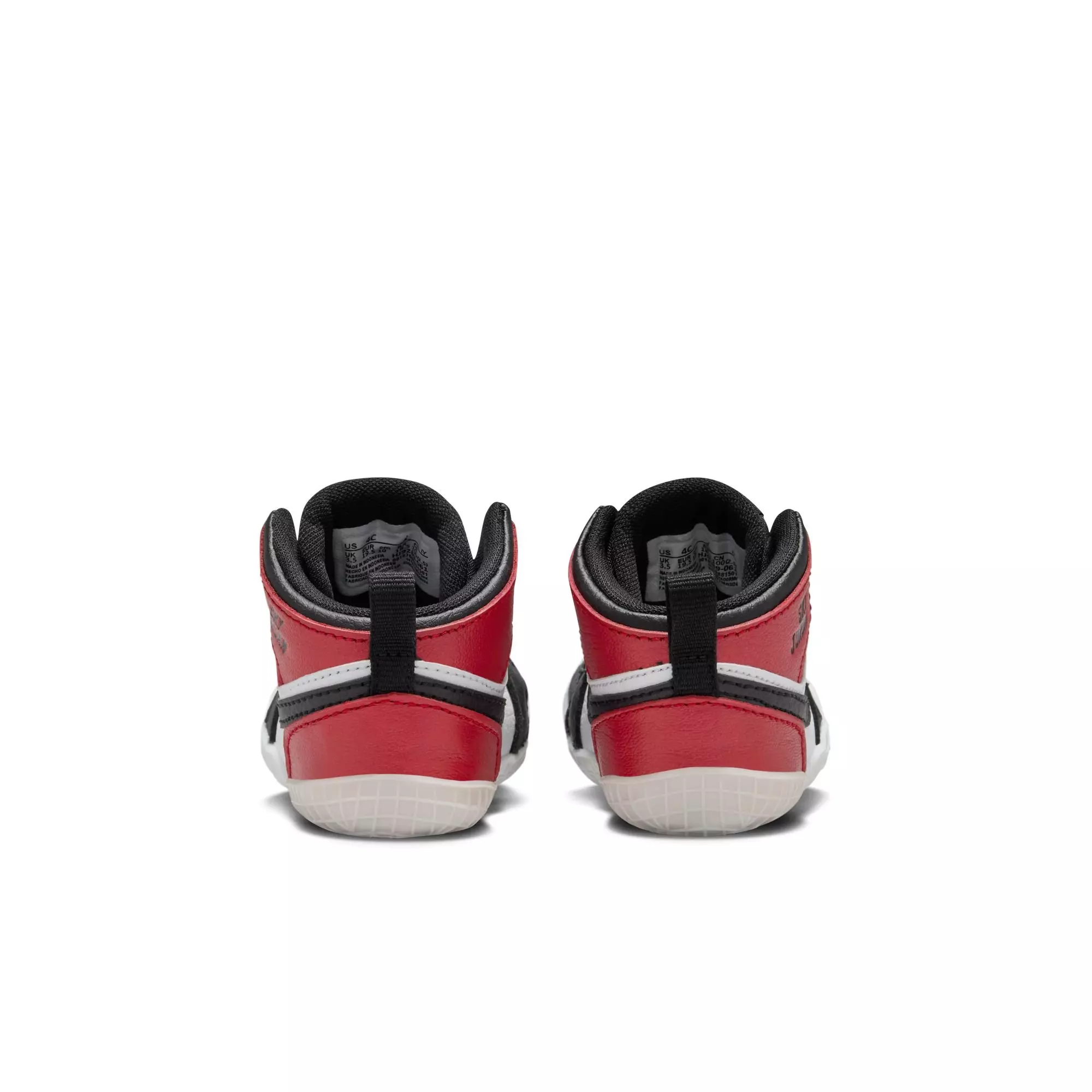 Jordan 1 Retro High OG "Black Toe" Crib Bootie - BLACK/VARSITY RED/WHITE