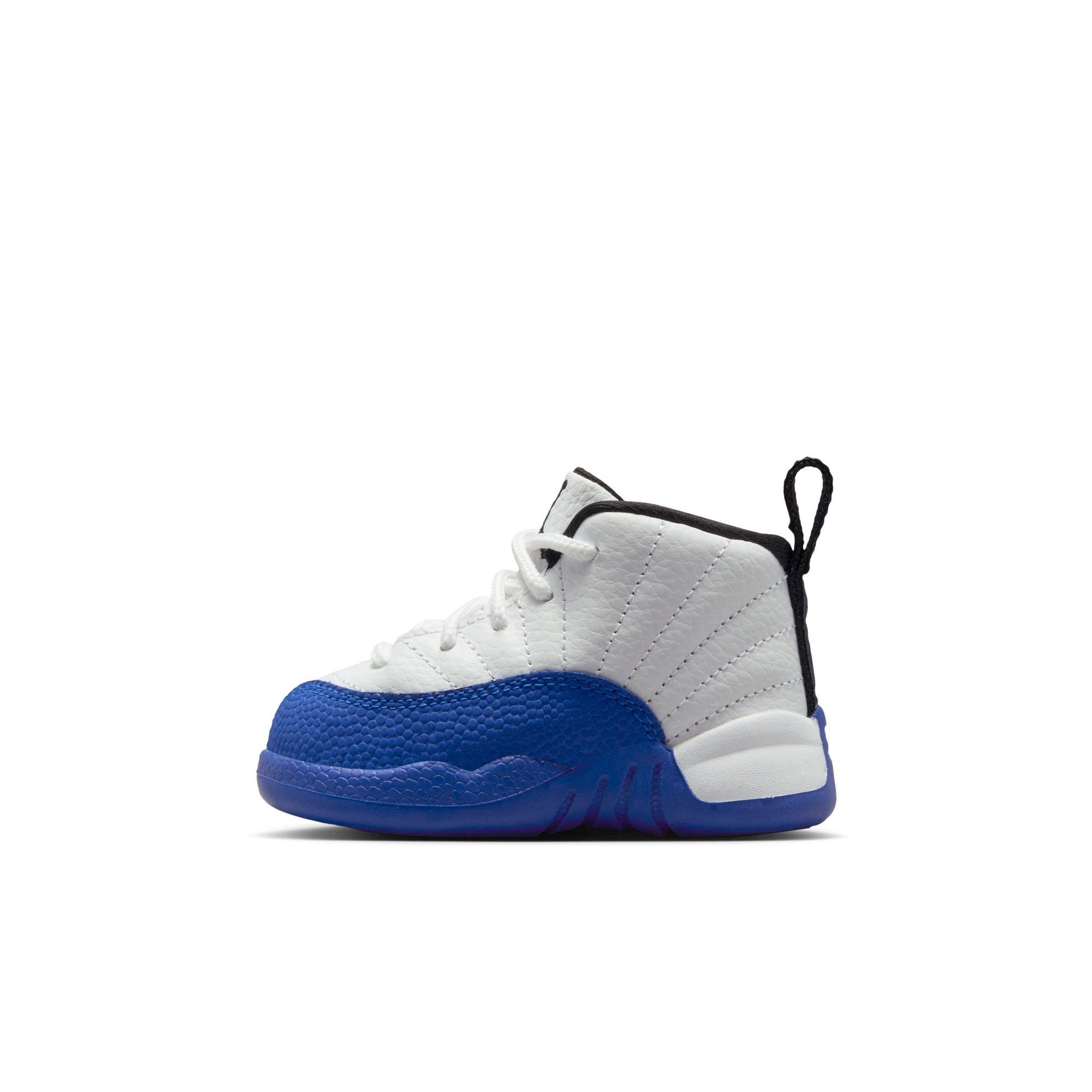 Jordan 12 Retro "White and Game Royal" Toddler Kids' Shoe - WHITE/BLACK/GAME ROYAL Thumbnail View 4
