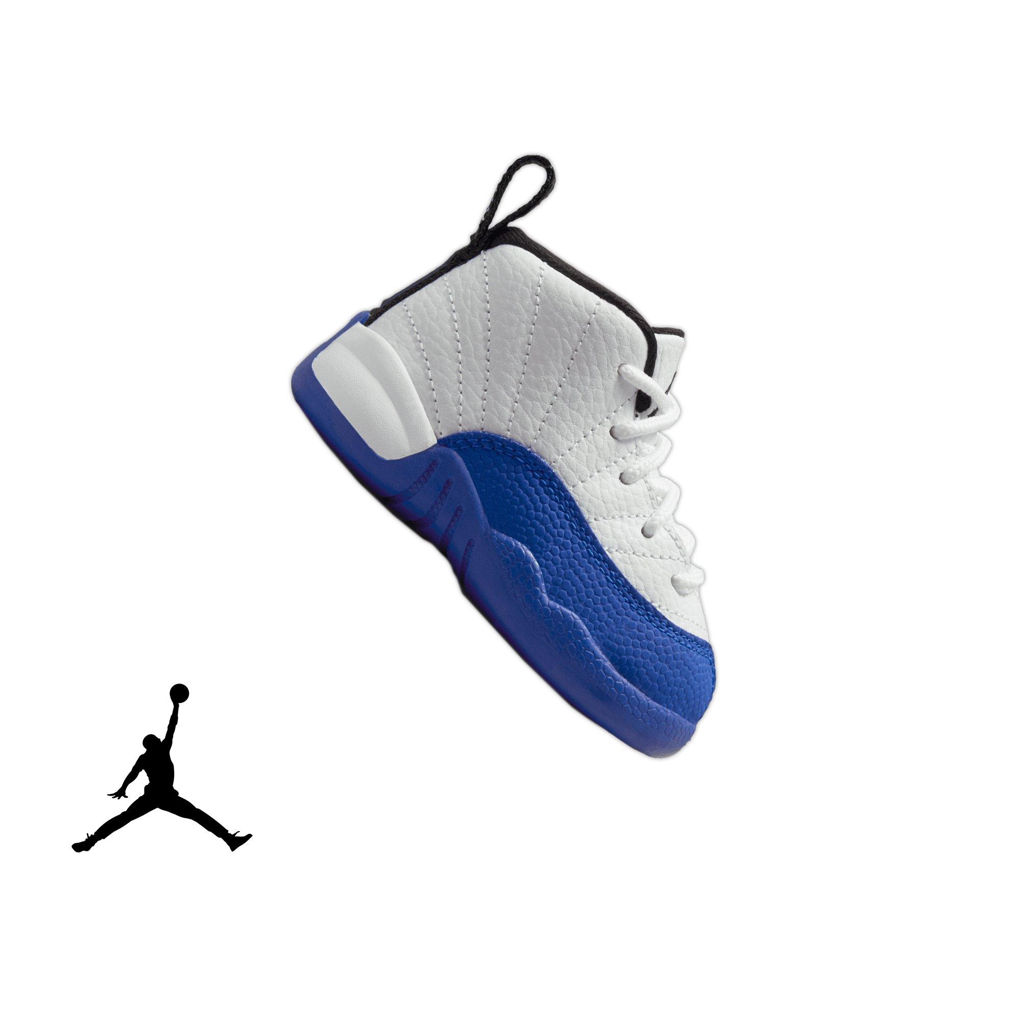 Jordan 12 Retro "White and Game Royal" Toddler Kids' Shoe - WHITE/BLACK/GAME ROYAL