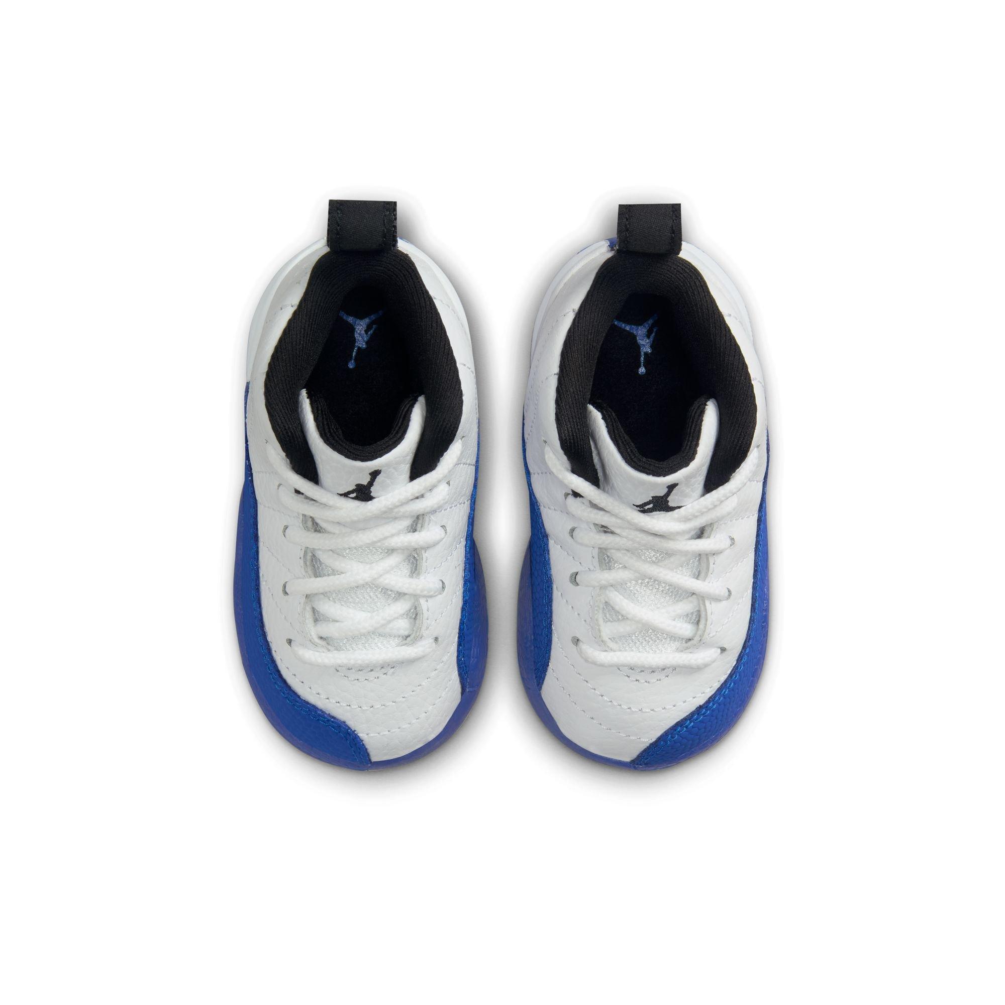 Jordan 12 Retro "White and Game Royal" Toddler Kids' Shoe - WHITE/BLACK/GAME ROYAL Thumbnail View 7
