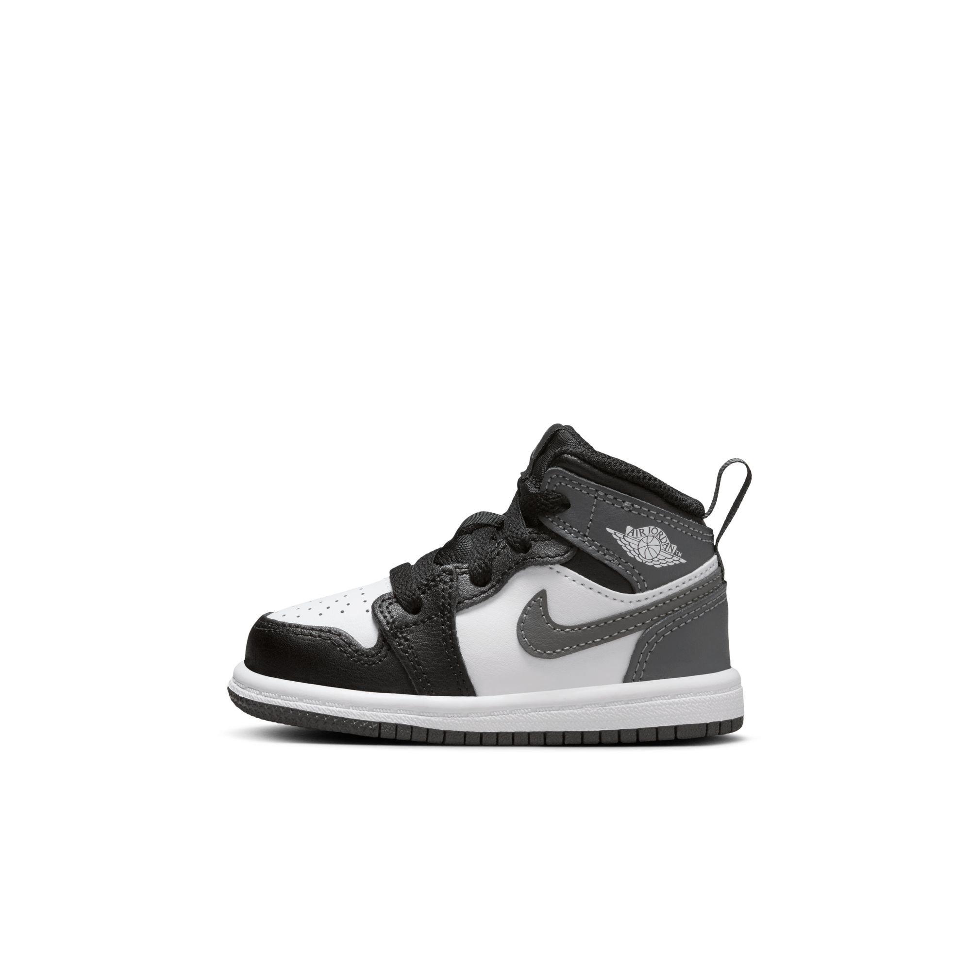 Jordan 1 Mid Toddler Boys' "Black/Iron Grey/White" Shoe