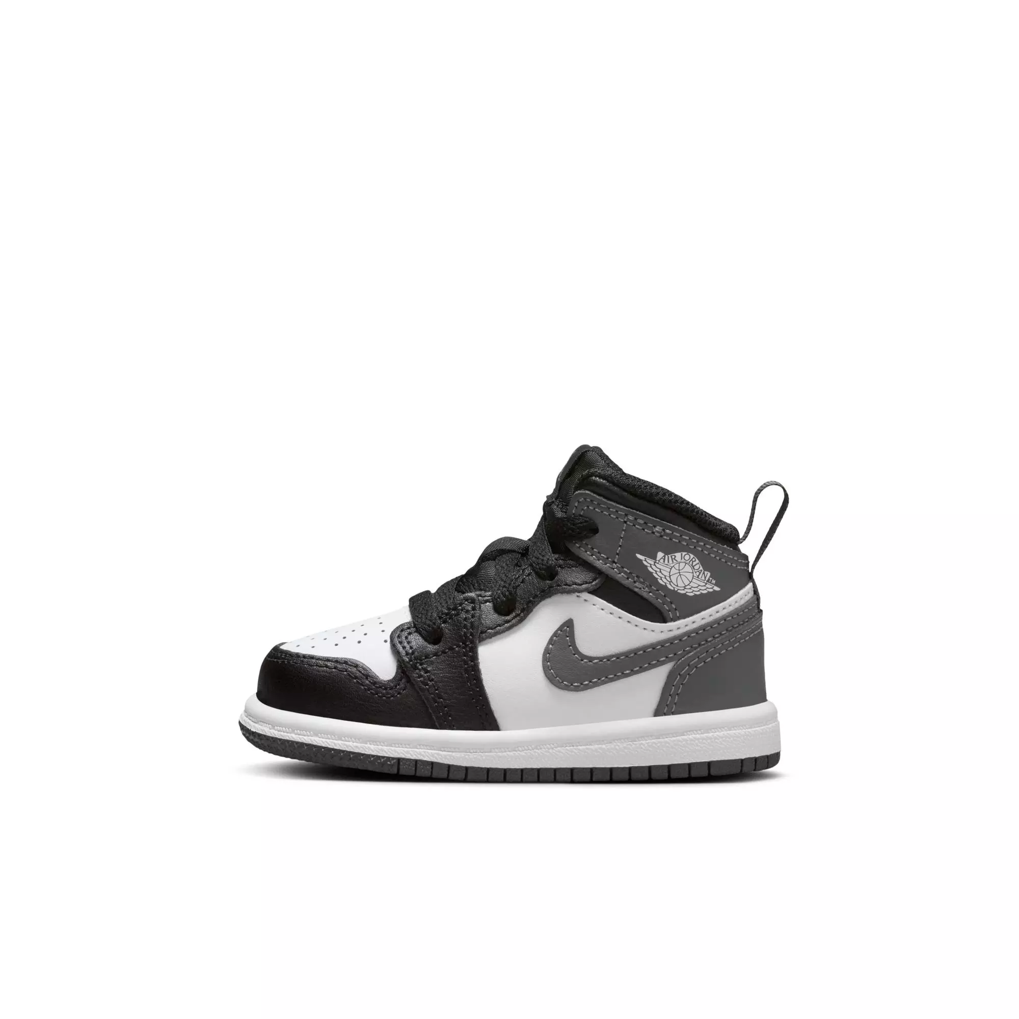 Jordan 1 Mid "Black/Iron Grey/White" Toddler Boys' Shoe - BLACK/GREY/WHITE